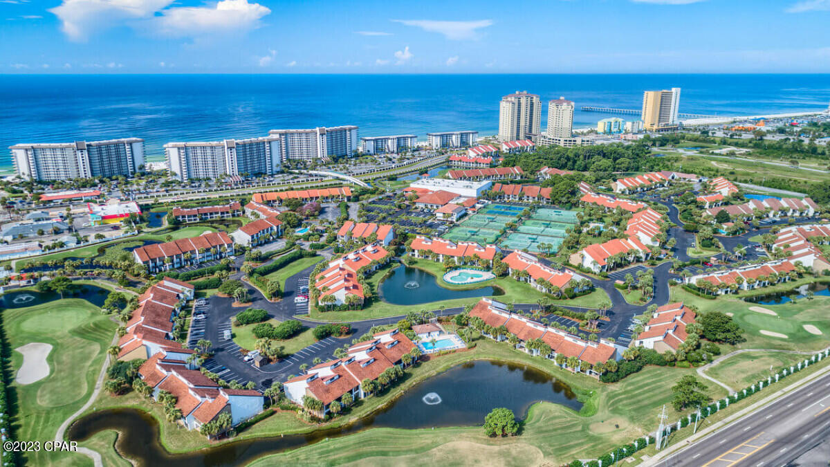 Beautifully updated golf condo in the sought after Edgewater Resort! Edgewater Beach & Golf Resort is the only full-service resort in Panama City Beach, offering a variety of vacation rental options, activities, and amenities. Our resort amenities include an Executive Par-3 Golf Course, 10 Plexicushion Tennis Courts, 5 Pickleball Courts, 10 Shuffleboard Courts, 11 pools (10 heated seasonally), 4 gulf-front hot tubs, onsite dining, and more! This ground floor unit features 1 bedroom with 2 full bathrooms at 853 sq/ft.  Purchase this and keep the current bookings plus add more with many summer dates still open!
