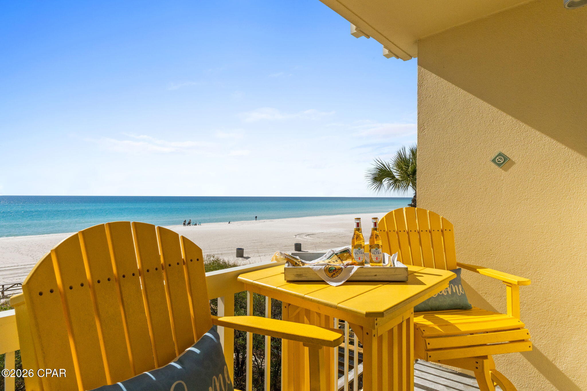 😎NEW PRICE & EXCELLENT RENTALS😎 Welcome to a slice of paradise located on the first floor of Celadon Beach Resort at 17757 Front Beach Rd, Panama City Beach, FL This beautifully designed 1-bed 2-bath condo offers the perfect coastal retreat with a blend of comfort and convenience. Unload your car steps from the door. Features include 9 foot ceilings and incredible views. This updated well maintained unit boasts modern laminate floors throughout, creating a seamless and low-maintenance living space. The charm and decor are meant to make beach life enjoyable and the location is second to none with amenities and ease of access to the beach. Natural light floods the interior through dual-pane windows, enhancing energy efficiency while providing serene views. Step out onto your private balcony to savor breathtaking sunrises and your favorite drink as you embrace the calming sea breeze. The unit also includes a new full size stackable washer dryer unit, offering ultimate convenience for day-to-day living.
Enjoy added peace of mind with smart locks and security staff, ensuring safety and ease of access. For those prioritizing fitness and wellness, the building features a fully equipped gym right on site, an indoor heated pool for swimming no matter the weather, and an outdoor pool for the sun lover. Do you want to play tennis or pickleball? Both are available at Celadon Beach Resort! Then relax in one of the two  pools or hot tubs! Life is good!
Ideally located along Front Beach Road, this condo is perfect for anyone seeking a balance of privacy and proximity to popular coastal attractions. Pier Park shopping and restaurants are 2.5 miles away and Top Golf is a 10 minute drive. Whether you're looking for a permanent home, a vacation property, or an investment opportunity, this condo delivers a premier beachside experience. Schedule a private showing today and discover all that this stunning property has to offer!