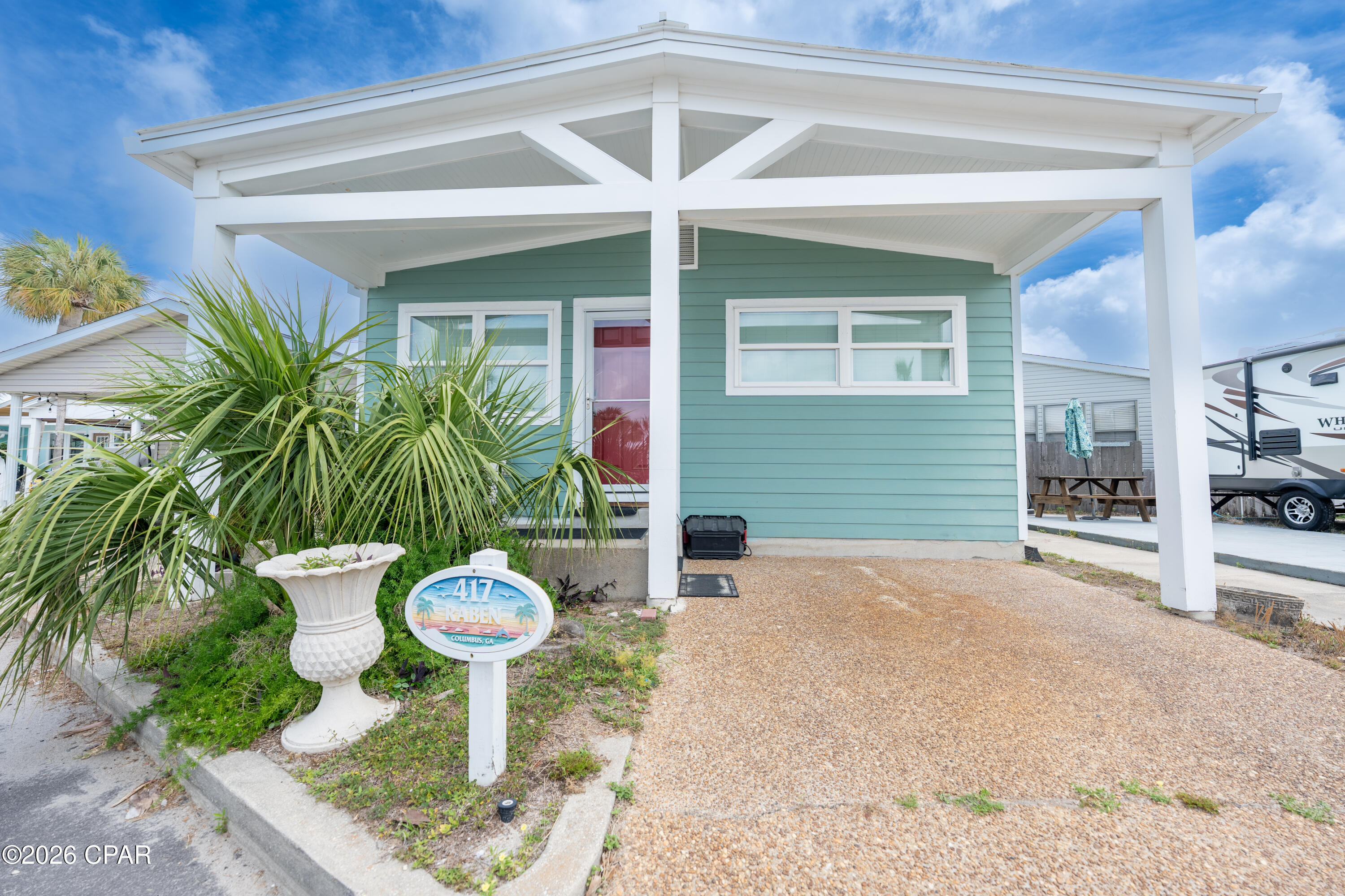 CURRENTLY UNDER CONTRACT, SELLER WILL CONSIDER BACKUP OFFERS. Situated within the gated, golf-cart-friendly Venture Out community, this beautifully updated 2-bedroom, 2-bathroom home is perfect for enjoying the laid-back coastal lifestyle or generating strong rental income. Recently renovated, the property features a commercial-grade double-locking standing seam aluminum roof built for long-lasting durability and peace of mind. With its functional layout and low-maintenance design, this property works equally well as a vacation getaway, full-time residence, or investment property. Owners and guests enjoy access to outstanding community amenities including bayfront and beachfront pools, tennis courts, a fishing pier, and a newly completed pavilion, all just steps from the water in one of the area's most desirable gated communities.