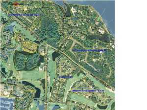 Everything that you are looking for in a perfect location to build your custom executive dream home is here. Ultimate privacy, security and seclusion - preserved natural Florida vegetation including oaks and magnolias interspersed with palms and palmettos - cul-de-sac with island location - protective covenants - property line which does not back up to Dellwood - 24 hour gated and roving security - and the best value - in the most exclusive gated bayfront community in Bay County - The Preserve on the Bay. This premier location is only a short golf cart ride to the recently renovated Meadows Course, and the new Jack Nicklaus Course at Bay Point, as well as a 180 slip marina with boat rentals, charter fishing, Serenity Spa, and waterfront dining. Lot located at the red box in the upper