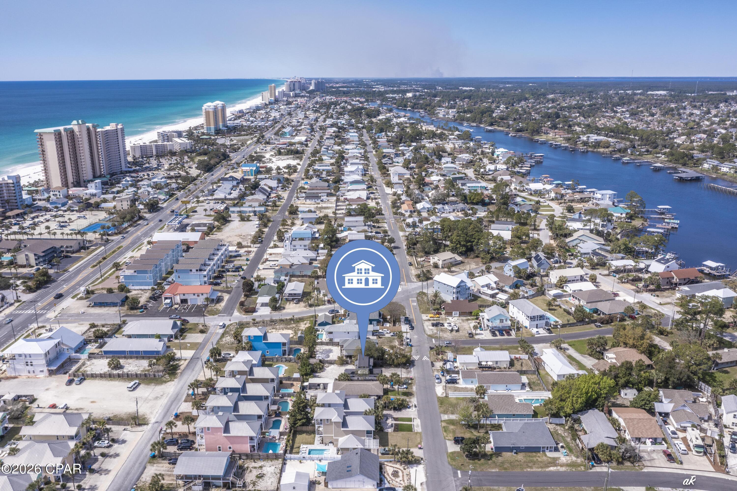 'CURRENTLY UNDER CONTRACT, SELLER WILL CONSIDER BACKUP OFFERS
INVESTORS SPECIAL -  BRING OFFERS!!!
Just a short walk to the Gulf and minutes from Grand Lagoon boating access -- all of this with no HOA or HOA fees.
Located in the desirable Holiday Beach area, this charming 2-story, 2-bedroom, 1-bath beach cottage offers approximately 1,056 sq ft and is perfectly positioned for beach lovers, boaters, and vacation rental investors.
Recent updates include a roof approximately 8 years old, brand new septic tank, AC system approximately 10 years old with a new motor, tankless water heater installed in 2018, and an updated kitchen with stainless steel appliances. The washer and dryer are included, providing added convenience for homeowners or rental guests.
The property does need some cosmetic updates, deck repairs, and yard manicuring, making it a fun project for a first-time home buyer or investor looking to add value and even more curb appeal.

Effective year built is 2013.

Holiday Beach is known for its close proximity to the Gulf and Grand Lagoon, making it a highly desirable area for vacation rentals, boating, and beachside living.
Whether you're a beach enthusiast, boater, investor, or first-time buyer, this property offers the opportunity to create your own coastal retreat or income-producing beach property in one of Panama City Beach's most sought-after locations.