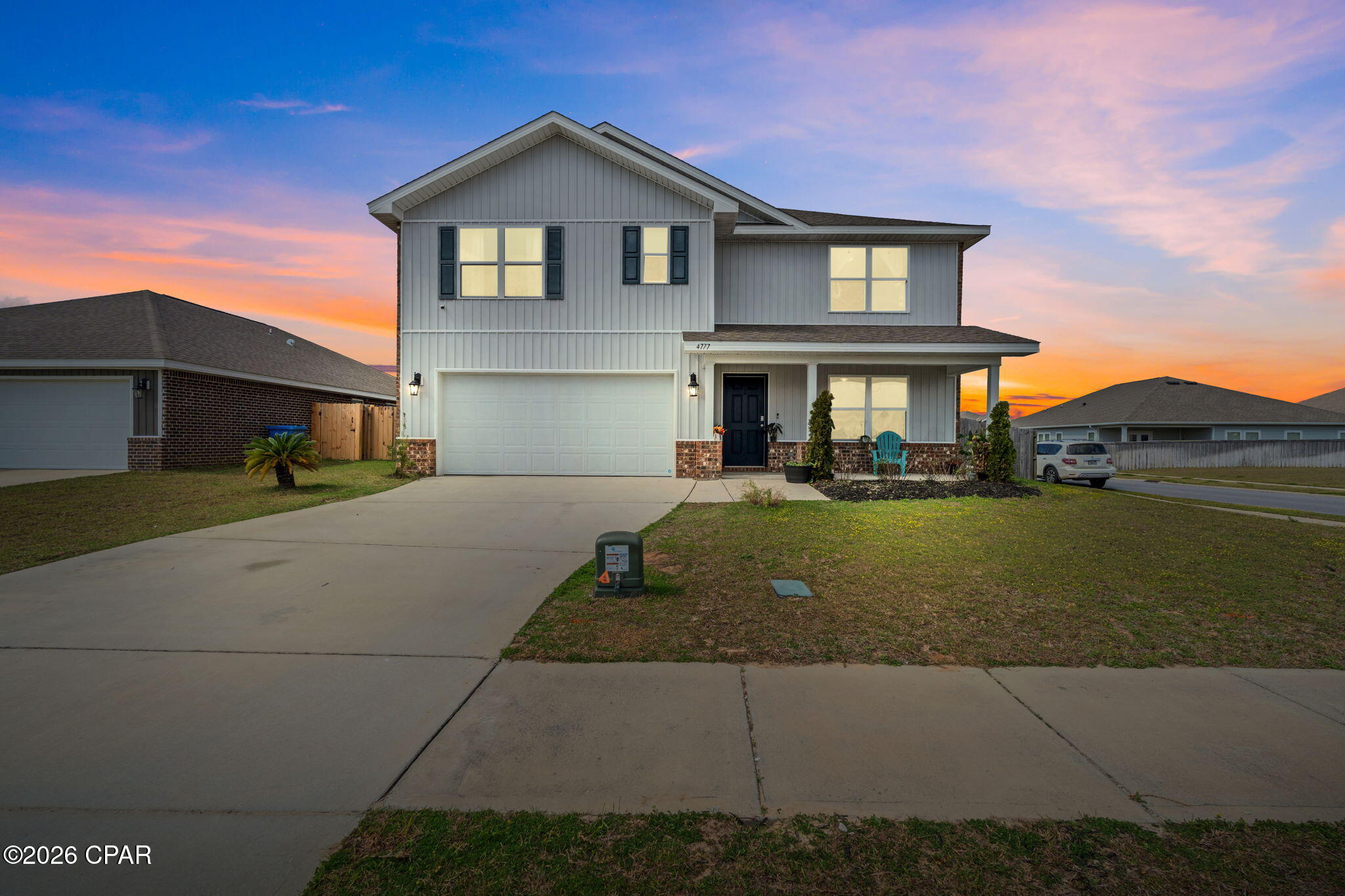 This well-maintained home offers a functional open layout designed for comfortable everyday living. The main living areas feature durable vinyl flooring, while select bedrooms feature brand-new carpeting recently installed by the sellers, adding a fresh and comfortable feel to the home. The kitchen is centrally located and overlooks the living and dining areas, creating an inviting space for entertaining or spending time with family. It includes an island workspace, luna pearl granite countertops, and bright cabinetry with modern nickel hardware throughout.

Two guest bedrooms are located just off the foyer and share a full bath, providing separation from the primary suite. The spacious primary bedroom, situated at the front of the home, boasts an en-suite bathroom with a garden tub, a separate shower, dual vanities, and a large walk-in closet.

The backyard is set up for outdoor enjoyment, with the sellers including a fire pit and grill stand. The home is also equipped with solar panels that will be fully paid off after closing, offering the new owner the benefit of energy efficiency without the additional expense.