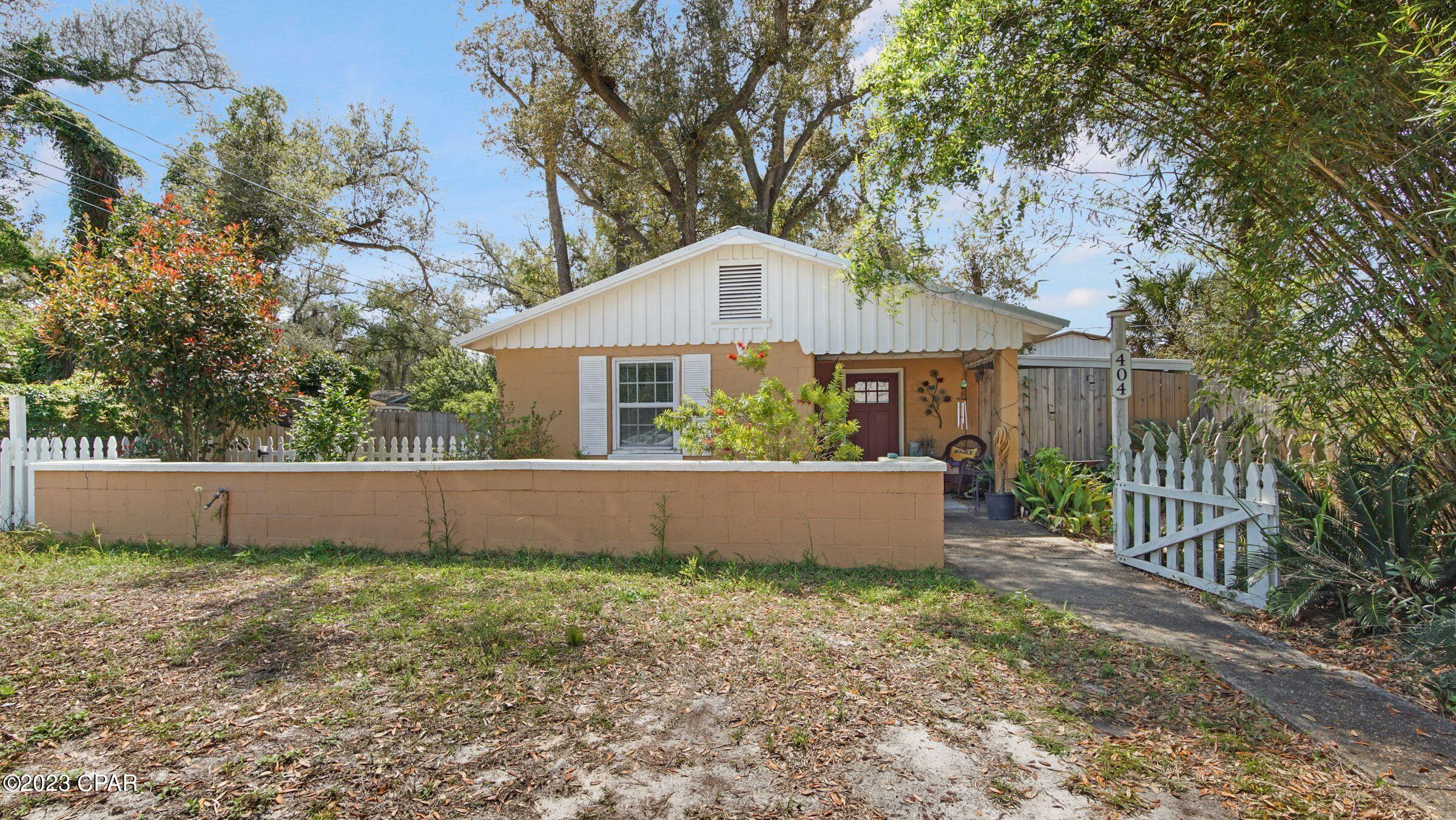 Adorable Block construction home with Metal roof in the cove... Cozy living area and renovated inside, every thing was new in 2019. Home sits on a great fenced lot with large oak trees, lots of greenery and on an ally way. Outside storage and washer dryer hook up. This home is perfect for single person or rental