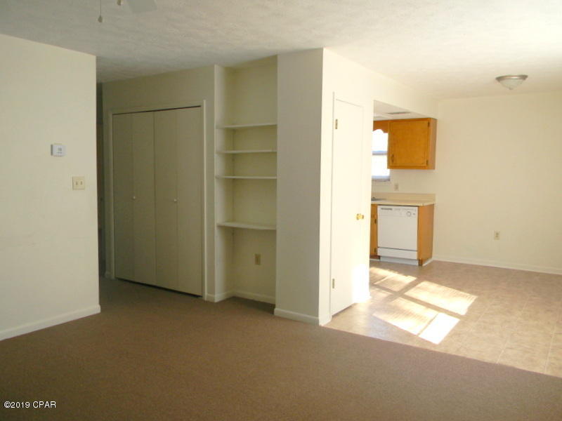 For rent. 2 bedrooms and 1 bathroom located in the heart of Panama City Beach. There is a full size washer/dryer included inside unit. Also, there is an open kitchen with a refrigerator, stove/oven, and dishwasher. Rent includes garbage and lawn maintenance. No pets.