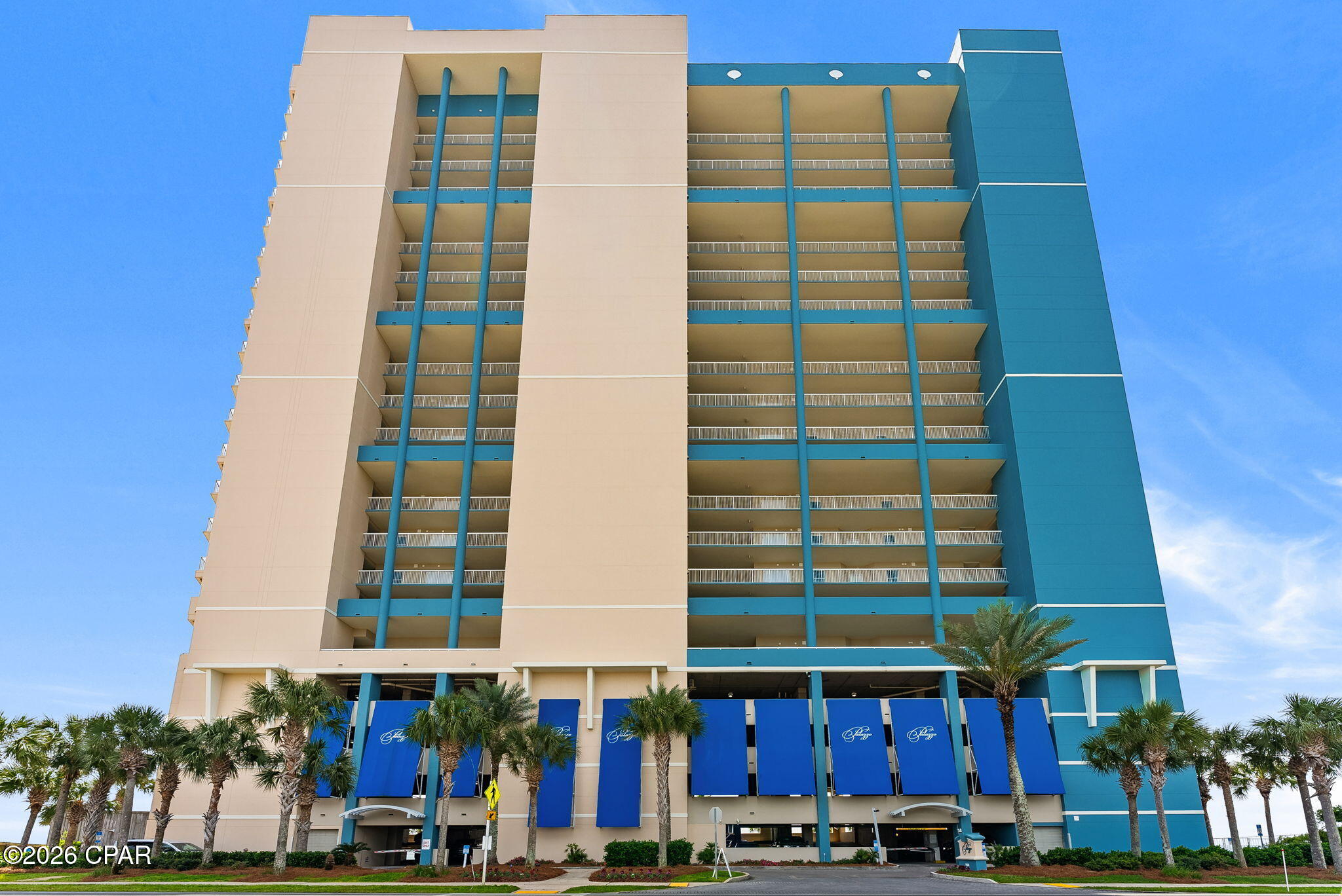 Welcome to Palazzo 306.  This 2 bed/2 bath condo boasts a bunk room, 2 Climate-Controlled storage units, and comes fully furnished.  Its Living Area flows seamlessly onto the expansive balcony with breathtaking Gulf views. The Kitchen is equipped with stainless steel appliances, granite counter, and bar seating for 4.  The spacious primary suite offers private balcony access, stunning Gulf views, a walk-in closet, and an ensuite bath complete with a jetted tub and separate full-sized shower.  The Second bedroom accommodates both family and guests.  Large enough for both bunk beds and built-in cabinets, the Bunk Room also contains a closeted full-sized washer and dryer.  The oversized second Bathroom contains a pedestal sink and tub/shower.  The quality tile upgrade, motorized blinds, and poly balcony furniture all add to your value.

The Palazzo, built in 2008, offers resort style amenities including a state-of-the-art fitness center, under building parking, heated pool, hot tub, grilling and picnic areas, coded garage access with on-site building security, and owner pet walking area. Major building updates completed within the past 4 years include--with no special assessments--full exterior painting, new deck with beach access, pool and lobby area retiling, balcony resurfacing, new backup generator, and parking garage fire suppression replacement. The 2026 HOA fees have not risen in 3 years.