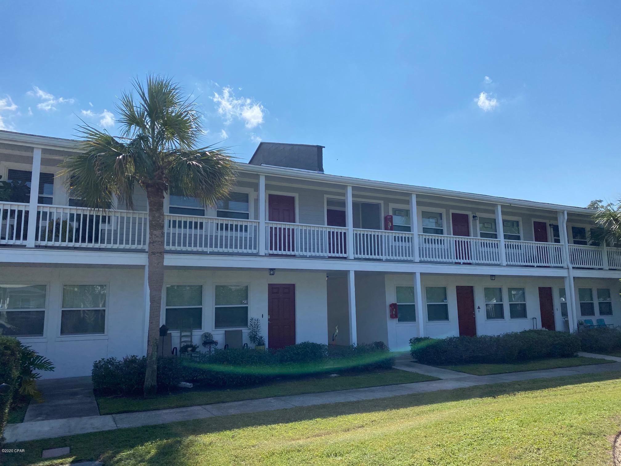 Fantastic find for this 1 bedroom 1 bath 2nd floor condo located in historic St. Andrews. This fully furnished 1 bedroom condo features tile floors, quint coastal furniture and decorations, galley kitchen, stack-able washer an driver, and a private balcony off of the bedroom looking towards the St. Andrews Marina. This complex features a community pool, and is close to several local favorites for restaurants and St. Andrews Farmers Market all with in walking distance!