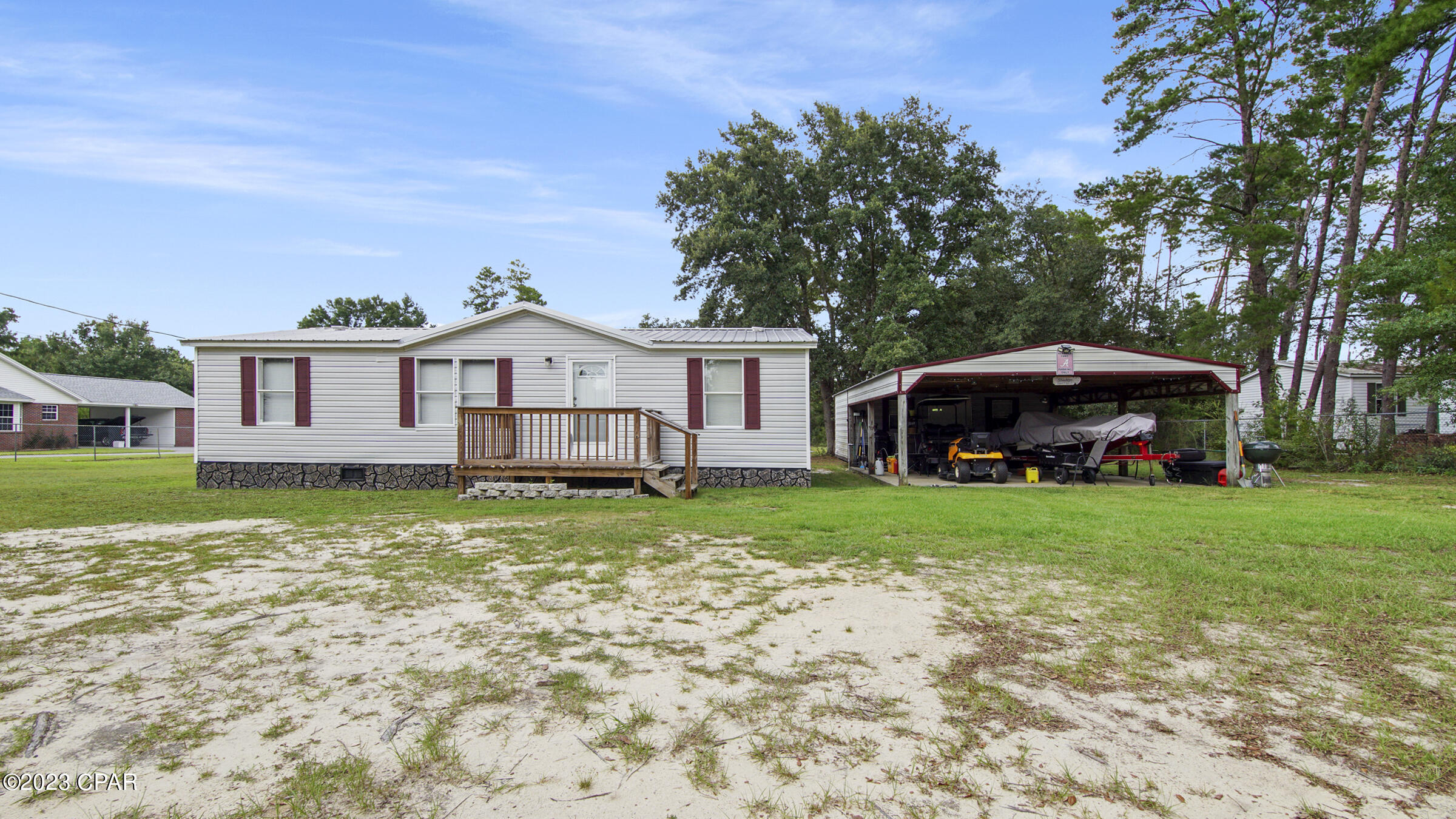 You do not want to miss the opportunity to own this cozy 3/2 located on a large lot with oak trees and fencing all the way around. Home has tons of upgrades throughout such as, New Roof, New A/c Unit, Water Heater, renovated bathrooms and so much more! The perfect space located close to Hwy 388 near the worlds most beautiful beaches!