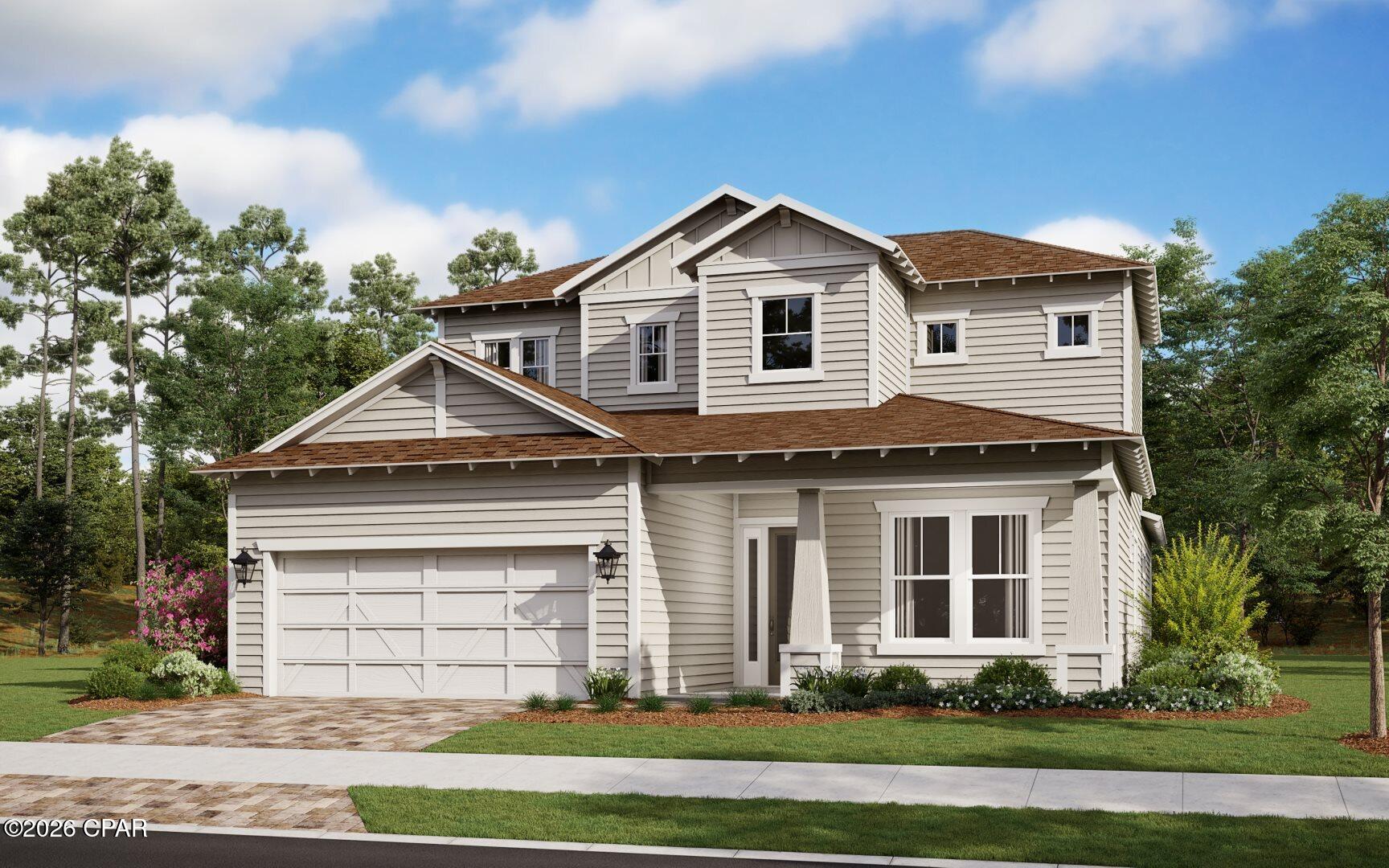 Welcome to the Orchid, one of the most desirable floorplans in NatureWalk at Watersound Origins and known for offering more windows andnatural light than any other plan. This thoughtfully upgraded home features 5 bedrooms, including a 220 SF bedroom addition, a private den with 18-lite glassdouble doors, an expanded garage, and a bright open-concept layout. Enjoy outdoor living with a sliding glass door leading to the covered lanai, completewith a privacy wall, gas drop for a future grill, and additional hose bib. Upgrades include spray foam attic insulation, light attic storage with pull-down stairs,upgraded stair railings with black iron pickets, quartz-appointed baths, and an enhanced laundry room. Located in the only gated community in WatersoundOrigins with resort-style amenities and golf cart access to dining, shopping, and recreation. No short-term rentals permitted. PRICES SUBJECT TOCHANGE. Photos of a decorated model home are for reference only. Actual home will differ.