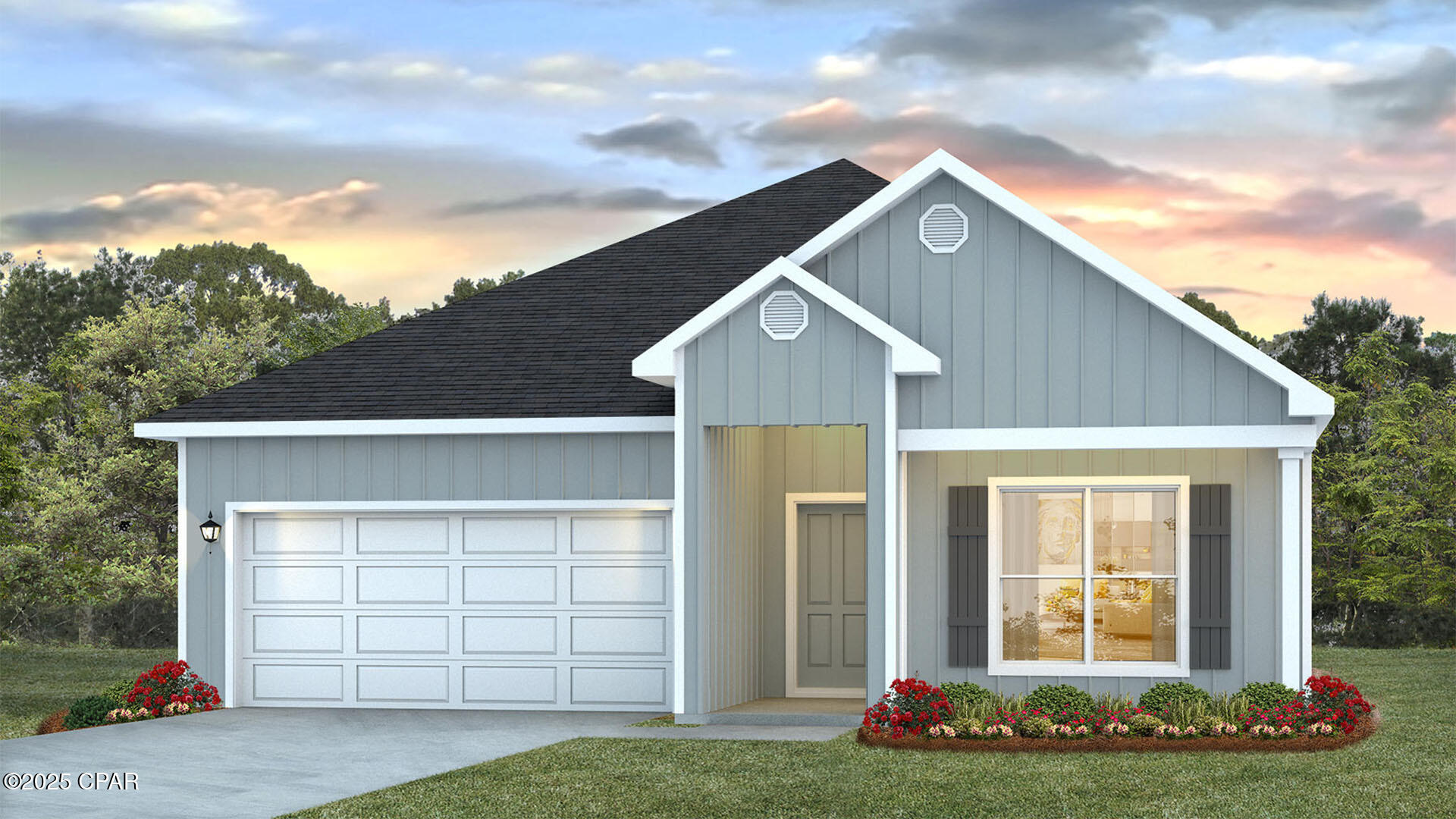 Welcome to the Rhett, located at the peaceful Hodges Bayou Plantation community in Panama City, Florida. The Rhett is one of our popular one-story floor plans used in many communities in this area. With this 4 bedroom, 2 bath home, you will see 1,799 square feet of spacious living perfect for a small family to enjoy comfortably.

As you walk inside the Rhett, you will see the long main hallway leading you to the open living room and kitchen. The 9' ceilings throughout the home open your living space up and there are tray ceilings in the master bedroom and living room as an added feature. Engineered vinyl plank flooring throughout the main areas offer a sleek, low-maintenance way to keep your floors looking great while soft carpet in the bedrooms keep your feet cozy. The kitchen and bathrooms feature quartz countertops and white cabinetry, a walk-in pantry, and a large island ideal for family and guests to enjoy your meals together. The primary bedroom has its own bathroom featuring a spacious walk-in closet, a double vanity, and a separate walk-in shower and tub. Each room in the house has large windows that allow plenty of natural light in to brighten your mood and home up.

Appreciate the convenience of a Smart Home technology package, featuring keyless entry and an intuitive control panel for your thermostat, lighting, and security systems. The exterior of this home features Hardie Color Plus Siding and is uniquely engineered to stand up to the harshest elements from wind, rain, fire, freezing temperatures, and hail. Dimensional shingles with 30-year warranty. A landscaped front flower bed at entry way and fully sodded yard. Our Hodges Bayou community features underground utilities making it less susceptible to damage from severe weather leading to fewer outages and more reliable service. The Rhett features a covered back patio and certain Rhett plans have a covered front porch. Sidewalks line every street so you can enjoy the unbeatable Florida sunsets and sunrises on your walk with the kids or the dogs.

Whatever room in this house you're in, you will feel right at home. Contact us today to find your home at Hodges Bayou Plantation! Don't forget to ask us about available upgrades and options for this home!