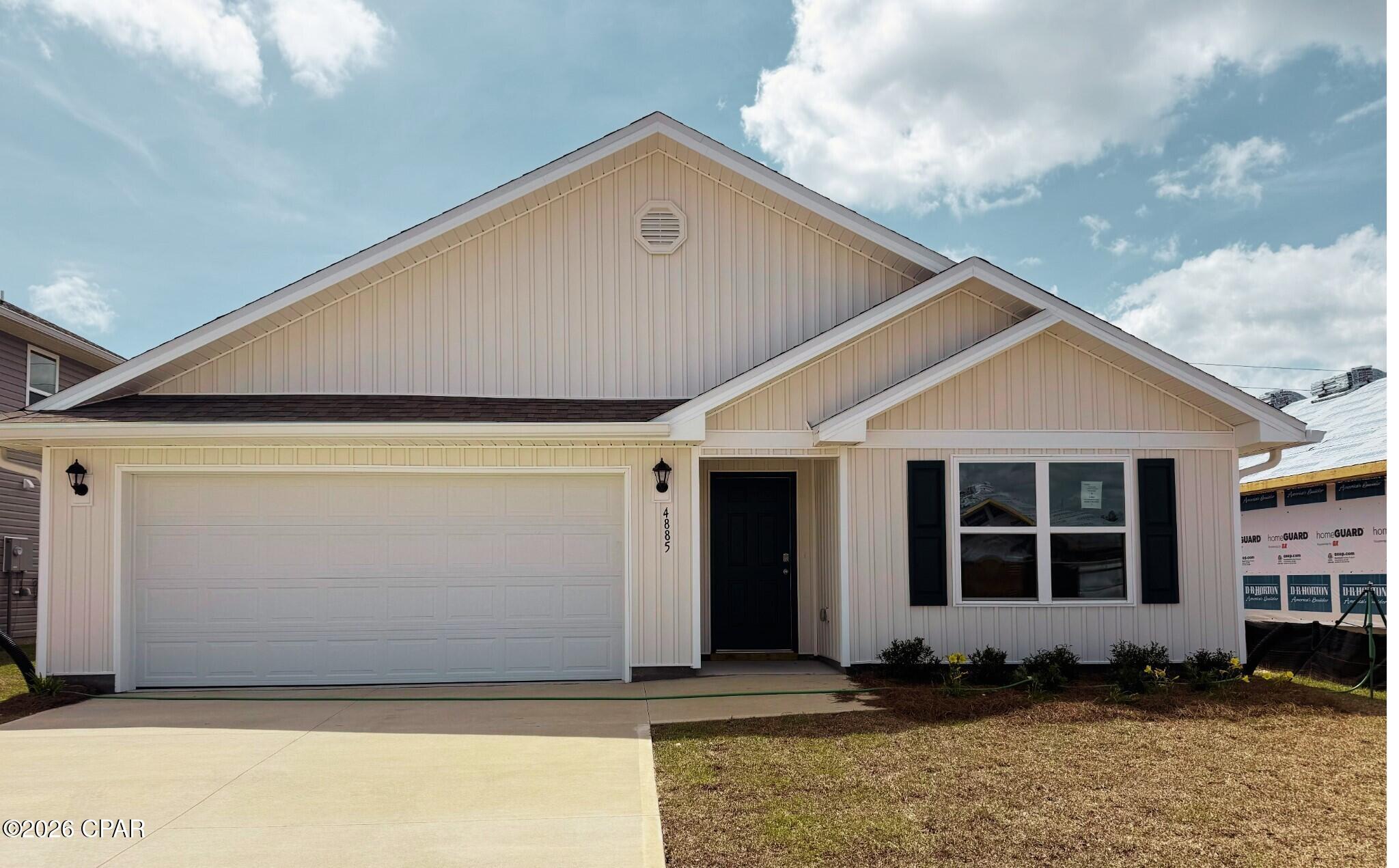 Welcome to the Cali located at the peaceful Titus Park community in Panama City, Florida. The Cali is one of our popular one-story floor plans used in many communities across the country, making it an excellent choice for a new home. With this 4 bedroom, 2 bath home, you will see 1,799 square feet of spacious living perfect for a small family to enjoy comfortably.

As you walk inside the Cali, you will see the long main hallway leading you to the open living room and kitchen. The 8' ceilings throughout the home add to the feeling this of open, spacious floorplan. Engineered vinyl plank flooring throughout the main areas offer a sleek, low-maintenance way to keep your floors looking great while soft carpet in the bedrooms keep your feet cozy. The kitchen and bathrooms feature granite countertops and white cabinetry, a walk-in pantry, and a large island ideal for family and guests to enjoy your meals together. The primary bedroom has its own bathroom featuring a spacious walk-in closet, a double vanity, and a separate walk-in shower and tub. Each room in the house has large windows that allow plenty of natural light in to brighten your mood and home up.

On the exterior of the home, you will see beautiful vinyl on the front of the home. The Cali features a covered back patio and an open porch. Each home comes fully sodded and beautifully landscaped with 30-year dimensional shingles. Sidewalks line every street so you can enjoy the unbeatable Florida sunsets and sunrises on your walk with the kids or the dogs.

Our Titus Park community features underground utilities making it less susceptible to damage from severe weather leading to fewer outages and more reliable service. Residents of Titus Park can enjoy exclusive access to the newly built amenity center with a pool, BBQ pits and lounge chairs!

Today is the day to see why the Cali is one of our most popular floor plans. Contact us today to find your next home at Titus Park!