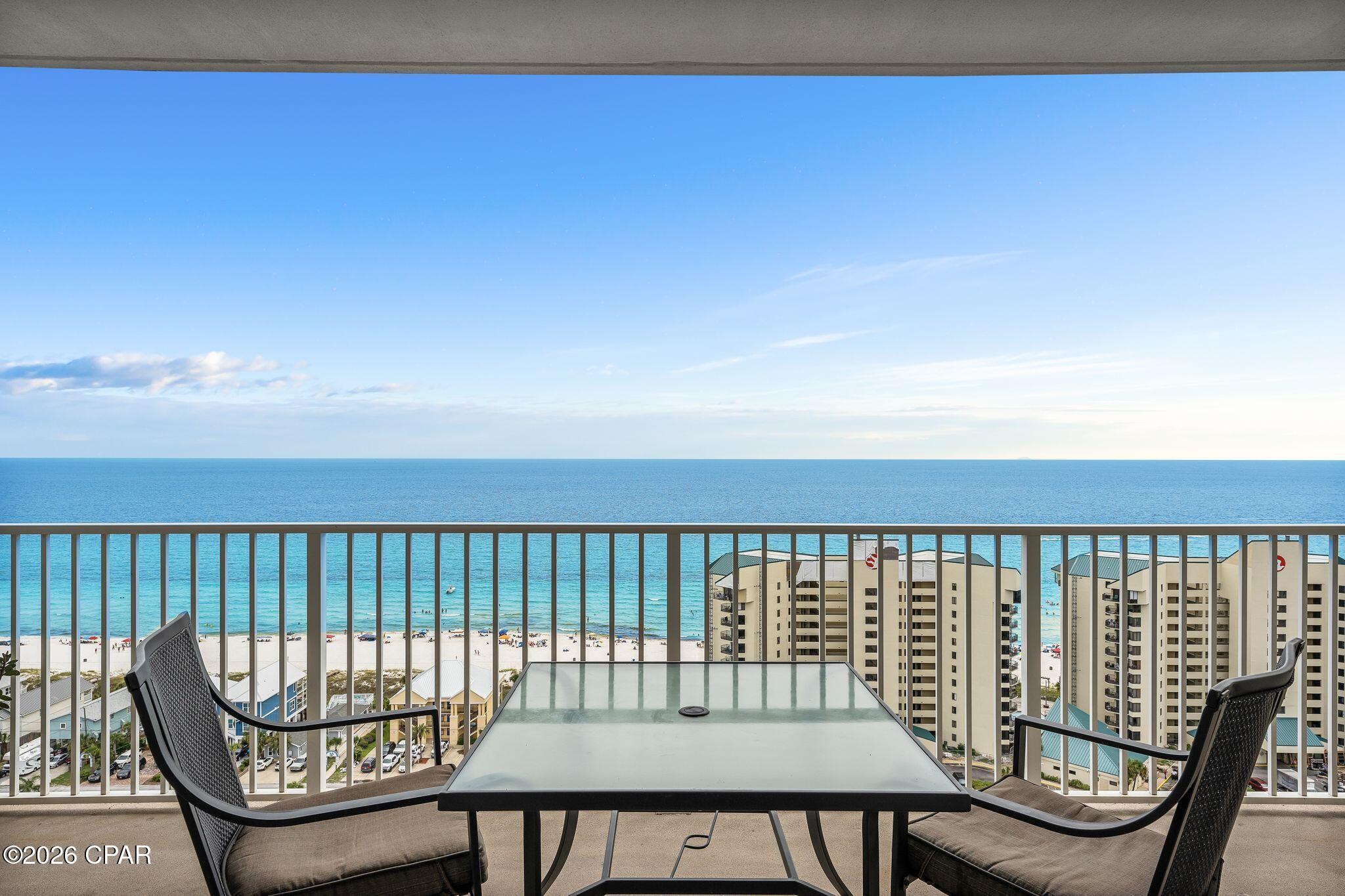 'CURRENTLY UNDER CONTRACT, SELLER WILL CONSIDER BACKUP OFFERS' Breathtaking view of the Gulf from Laketown Wharf 1804! Turn key and rental ready with upgraded vinyl plank flooring. Convenient beach access and near a public golf course, this resort includes five pools, Pickle Ball Court, Putting Green a Gulf-view fitness center, storage spaces to rent, plenty of covered parking, pool-side tiki bar and grill, many restaurants on the ground level. 810 Bowling and Billiards, Walmart & Pineapple Willy's to name a just a few. There is a 52K square foot boardwalk overlooking the lake. Laketown Wharf is in the heart of entertainment, restaurants, and shopping. Perfect for investment, second home or primary residence steps away from the most beautiful sugar white sand beaches! Owners pets are allowed with restrictions.