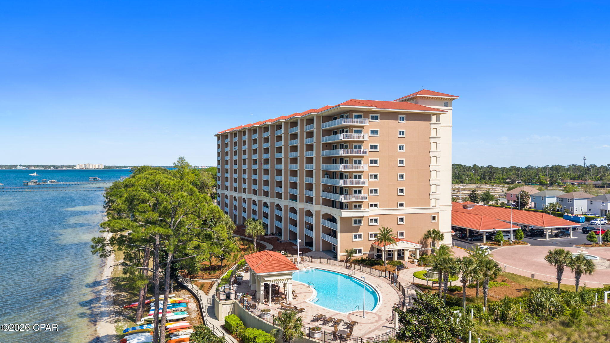 Wake up to beautiful bay views from both your primary bedroom and living room, unwind on the massive private balcony overlooking the water, and enjoy resort-style amenities including a waterfront pool, fitness center, and gated entry in this spacious Panama City Beach condo.

Located directly on the bay in Panama City Beach, this well-maintained 3-bedroom, 2-bath condo offers approximately 1,500 square feet of comfortable living space with an open and functional layout designed to maximize natural light and water views. The oversized balcony serves as a true extension of the living space -- perfect for morning coffee, outdoor dining, entertaining guests, or simply relaxing while taking in the bay views and coastal breeze.

Inside, the thoughtfully designed floor plan provides flexibility for a variety of living situations. The spacious primary suite enjoys direct water views, while the additional bedrooms provide excellent space for guests, family, or remote work. One smaller bedroom works especially well as a home office, nursery, guest room, or flex space.

Residents enjoy access to a waterfront community pool overlooking the bay, an on-site fitness center, and gated access that adds both privacy and convenience. Monthly rent also includes water, sewer, trash, and cable, helping simplify monthly budgeting.

Conveniently located approximately 3 miles from Naval Support Activity Panama City, approximately 4 miles from St. Andrews State Park, and less than 2 miles from Emerald Coast Urgent Care, the property offers quick access to shopping, dining, marinas, beach access, and everyday essentials while still providing a peaceful waterfront setting.

If you're looking for bayfront living with incredible outdoor space, water views, included utilities, and strong community amenities, this condo offers an exceptional coastal lifestyle opportunity.

No pets allowed.

Schedule your private showing today.