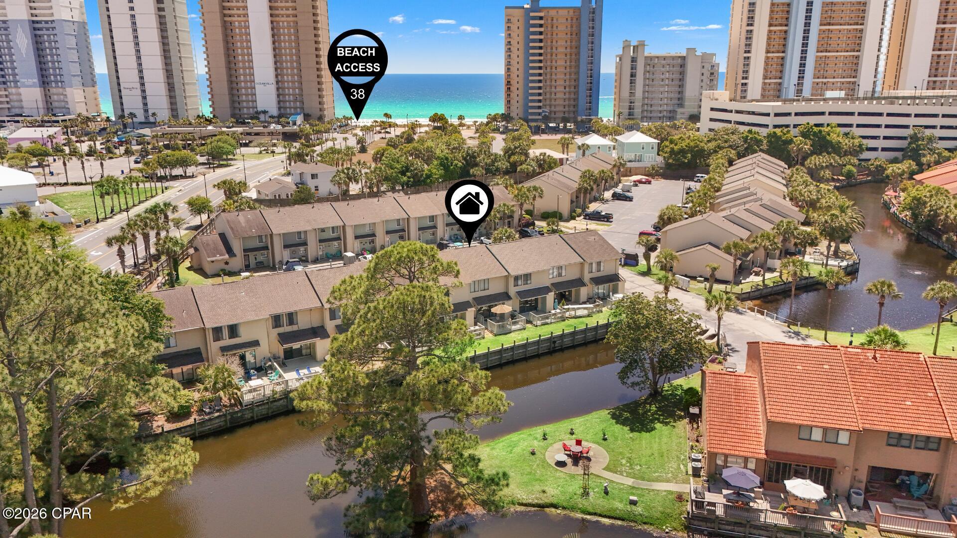 CURRENTLY UNDER CONTRACT, SELLER WILL CONSIDER BACKUP OFFERS.
WATERFRONT... walk to the beach, fully furnished... and a golf cart INCLUDED.
Yes, you read that right. This canal-front townhome offers peaceful water views where you can watch turtles swim and birds catch fish right from your back patio. Search on YouTube ''For Sale Waterfront Vacation Home in Gulf Highlands Beach Resort'' for video tour. It's a larger floor plan with a glass-back design, giving you great views from the main living area and the primary bedroom. Located in a prime spot directly across from a heated pool (seasonal) and just a short walk to the sand, with two convenient beach accesses nearby--the private community access on the west side and public beach access #38 on the east. Inside, the unit shows great and has been well taken care of. Features include granite countertops in the kitchen and a tiled walk-in shower in the primary bathroom. The large window in the primary bedroom overlooking the canal is a standout feature. Sold fully furnished and ready to enjoy or rent right away.
Additional highlights: Short-term rentals allowed with strong GRI potential, VA & FHA approved, Low HOA, 2 assigned parking spaces right in front, Golf cart included.
The community amenities are hard to beat and included in the HOA ($1,121.84 per quarter, not monthly):
11 pools (5 heated), private beach house with beachfront pool and snack bar, tennis, pickleball, shuffleboard, fitness center, 18-hole mini golf, playgrounds, conference center, plus internet, lawn care, trash, pest control, and termite bond. Golf carts are welcome, making it easy to get around the community or head to the beach.
Whether you're looking for a full-time home, beach getaway, or investment property, this one checks all the boxes.