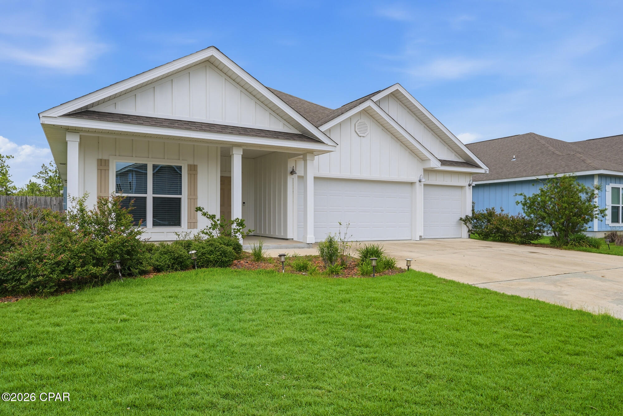 Welcome to this charming home in the desirable Shoal River community of Crestview. Step inside and be greeted by the warm and inviting open floor plan, featuring beautiful luxury vinyl plank flooring throughout the entire home, including the spacious bedrooms. The elegant tray ceilings adorned with crown molding add a touch of sophistication to the living spaces. The kitchen is equipped with stainless steel appliances and complemented by sleek granite countertops. The kitchen pantry provides ample storage space, keeping everything organized and within reach. The master suite comes with a large walk-in closet, providing abundant storage and organization space. The master bathroom features a walk-in shower and garden tub, perfect for unwinding after a long day. With a 3-car garage, you'll have plenty of space to store your vehicles and any additional belongings. The seller has has extended the backyard patio space, perfect for outdoor entertaining or creating a serene retreat to enjoy the Florida weather. This home not only offers a comfortable and stylish interior but also provides access to fantastic community amenities. Take advantage of the community pool and pavilion within walking distance, a perfect spot to relax and enjoy leisure time with family and friends. Contact us today for more details! Your dream home awaits!