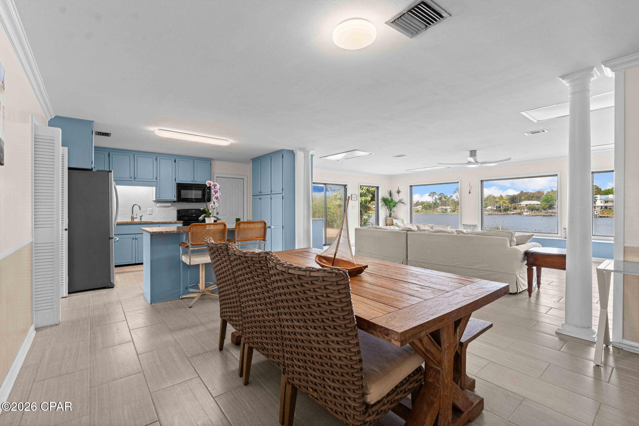 Welcome to your waterfront escape with direct Gulf access, where comfort, space, and outdoor living come together in one incredible property.

Situated on a generous lot with sweeping water views, this beautiful home offers a bright, open layout designed for both everyday living and entertaining. Inside, you'll find multiple spacious living areas, a large kitchen with ample cabinetry and seating, and expansive windows that bring in natural light while showcasing the peaceful waterfront setting.

The home features multiple bedrooms with flexible space, perfect for families, guests, or even a home office setup. The primary suite offers serene views and easy access to the outdoors--creating a true retreat feel.

Step outside and experience what makes this property truly special:
 • Private dock with direct access to the Gulf--ideal for boating, fishing, and sunset cruises
 • In-ground pool with plenty of room to relax or entertain
 • Expansive backyard with room to add, play, or simply enjoy the view
 • Wide water frontage offering both privacy and stunning scenery

Whether you're hosting gatherings, enjoying quiet mornings by the water, or heading out on the boat, this home delivers the ultimate Florida lifestyle.

Located in a desirable Panama City area with convenient access to shopping, dining, and beaches, this property is perfect as a primary residence, vacation home, or investment opportunity.

Major updates completed: roof, HVAC, and water heater all less than 5 years old--move-in ready with peace of mind.

Waterfront homes with this much space, a pool, and Gulf access are rare--don't miss your chance.
