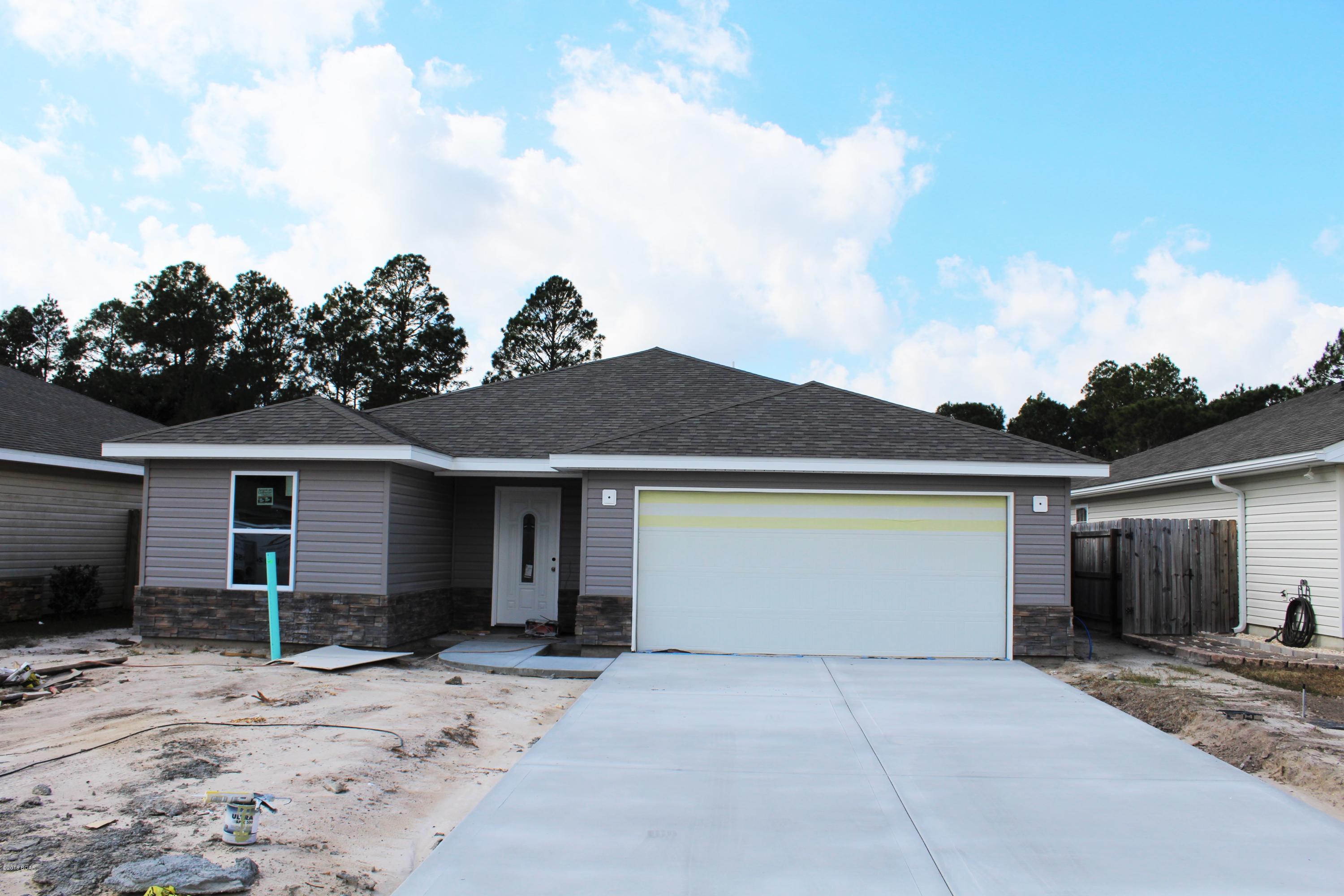 NEW CONSTRUCTION, This home is a must see and priced right, with 3 bedrooms & 2 bathrooms. Home features stainless appliances, tile flooring, custom cabinets with Granite counter tops, and a great landscaping plan. This is a new community in Callaway consisting of 18 single family homes, centrally located to Tyndall AFB, Shopping, Schools and only 30 minutes to Panama City Beach!.  Call today for details.