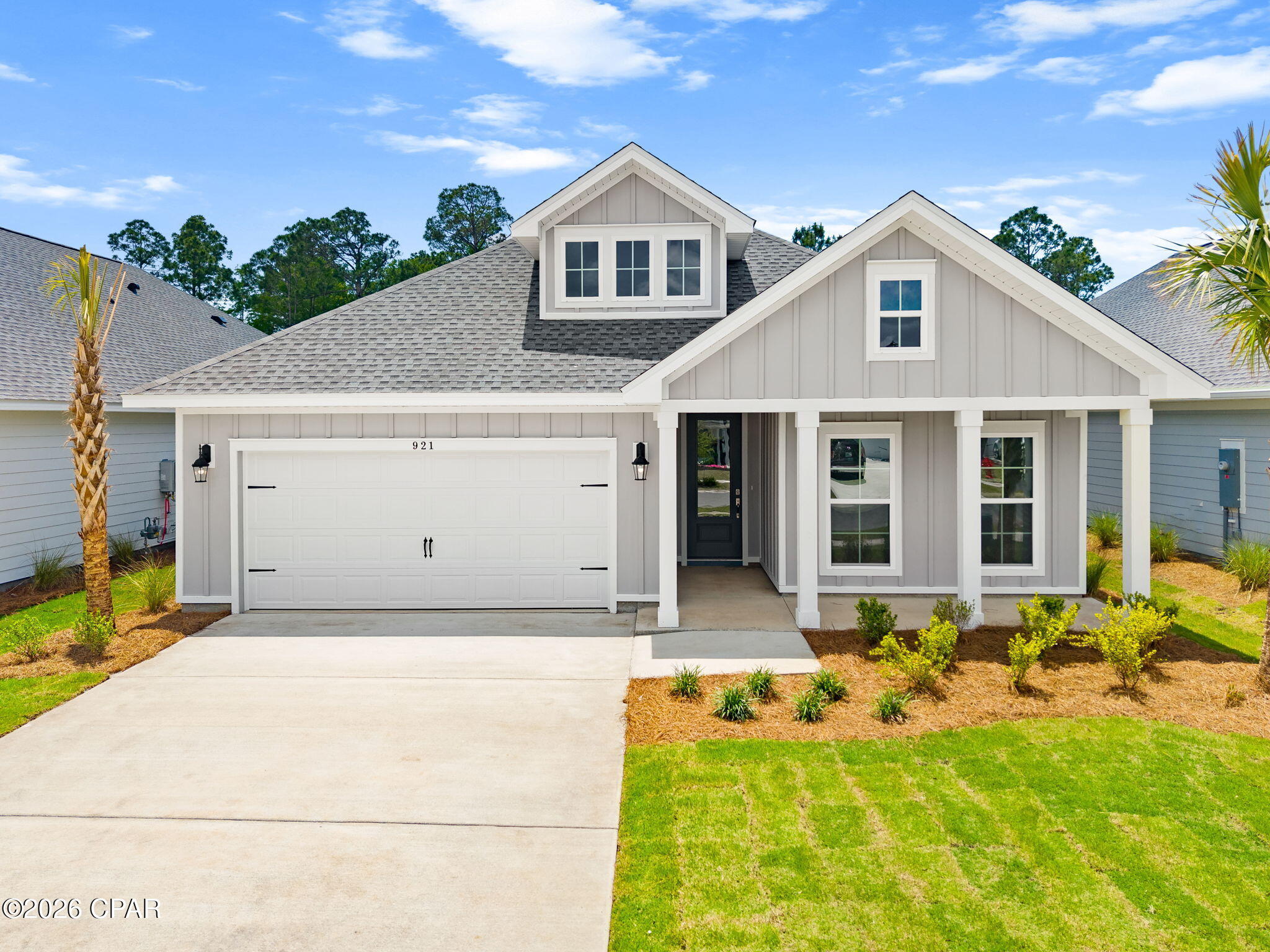 Welcome 905 Crystal Bayou Boulevard, a new home that is move in ready at Breakfast Point East Phase II. This beautiful single-story home boasts over 2,000 square feet of bright, open living and entertaining space. Entering this home, you will find EVP flooring leading to the open concept living area, brightly lit by the many windows. Elegant interior features include EVP flooring, quartz countertops, an elegantly designed kitchen and spacious bedrooms.  



The chef-inspired kitchen faces the living area and features a large center island with a single basin undermount sink, quartz countertops, stainless-steel appliances including a gas cooktop, and a large walk-in pantry. Near the back door, you'll find a secluded hall leading to the primary bedroom and an extra linen closet. In addition to privacy, this bedroom has natural light from the large windows, elevated ceilings, and sleek EVP flooring. The primary bath includes a dual sink vanity with quartz countertops, a linen closet, large tile shower, and an oversized walk-in closet with wood shelving. 
The laundry room can be found in the mudroom just off the foyer with the door to the garage. 
Beyond the interior features and details, every home is equipped with Smart Home Technology. This thoughtful integration of technology ensures that your new home is perfectly designed to meet the demands of modern life. Enjoy quality materials and workmanship throughout, with superior attention to detail, in addition to a one-year builder's warranty. Contact us today to schedule a tour.