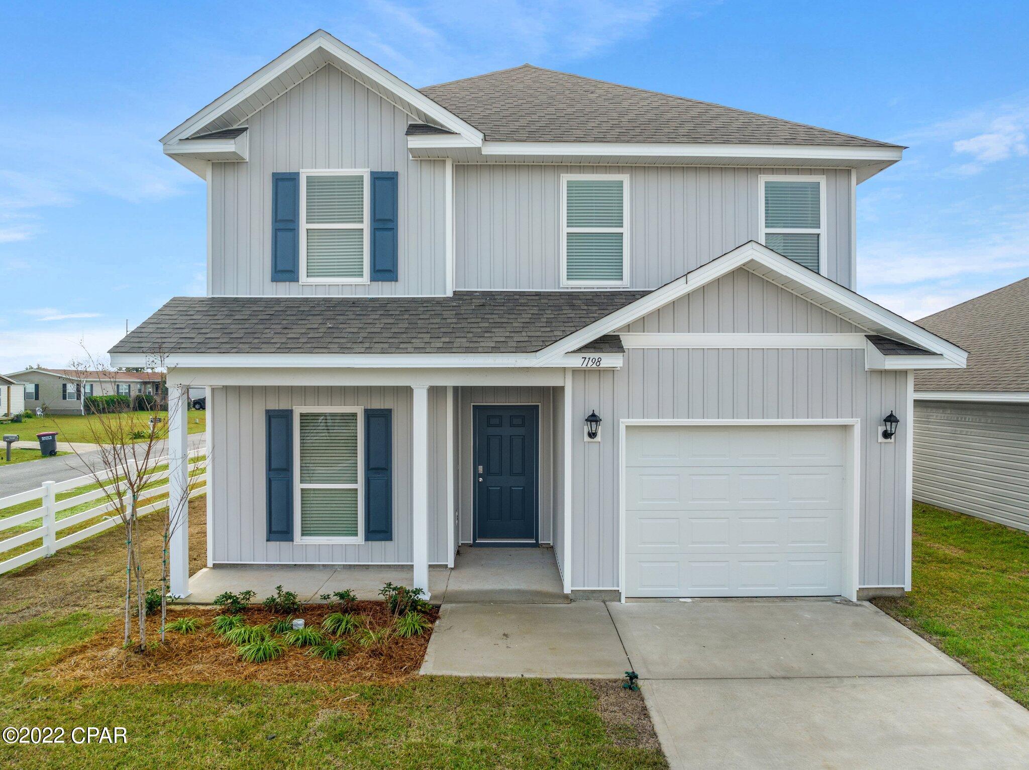 The Alabaster floorplan is a beautiful four bedroom, three and one-half bath home. It is located inside the beautiful Andrews Park community. The kitchen is open and spacious with plenty of cabinetry, a center island with sink and dishwasher and granite countertops. The standard appliances include, a stove, microwave and dishwasher. Bedroom 1 is just off the large living area and has a dual sink vanity, a large spacious shower and a walk-in closet. Additional features include, EVP flooring throughout the common areas and carpet in the bedrooms, nickel hardware on interior doors. Living here would mean that you are approximately 15 minutes to Tyndall Air Force Base and close to numerous shopping and dining establishments. If you're looking for the perfect community, you've found it!

Pictures may be of similar, but not necessarily of subject property, including exterior and interior colors.

This home comes standard with a Smart Home Technology package which includes a KwikSet keyless entry, Skybell doorbell,
automated front porch lighting, an Echo Dot device, and Quolsys touch panel which can be integrated to control your lighting,
thermostat, front door and so much more. A builder 10-year structural warranty is also included.