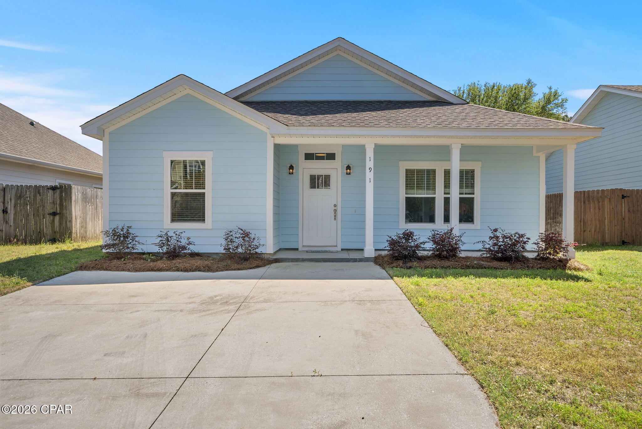 Never lived in 2021-built Florida cottage in a non-short-term rental community in Santa Rosa Beach, offering a quiet residential setting just minutes from 30A and local hotspots.

Originally held off-market as the builder's office, this home presents as new with a clean, well-maintained interior and no prior occupancy. The 3-bedroom, 2.5-bath layout spans approximately 1,417 square feet with an open-concept living area, tray ceilings, and abundant natural light.

The kitchen features white shaker cabinetry, solid surface countertops, stainless steel appliances, and a large island overlooking the main living space. Luxury vinyl plank flooring runs throughout, creating a cohesive, low-maintenance interior.

The primary suite includes a double vanity and a walk-in shower, while the split layout provides separation from the additional bedrooms.

Situated in a neighborhood with HOA-maintained standards and no short-term rentals, this property offers a more stable, residential environment compared to nearby rental-heavy areas. Located just off Mussett Bayou with convenient access to Hwy 98, 30A, dining, and shopping and best of all the emerald coast beaches.
