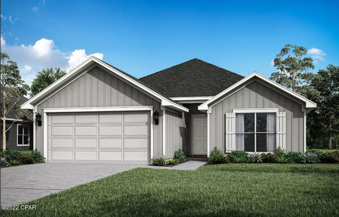 New construction by Truland Homes in the highly desirable Callaway Area! With 3 Bedrooms, 2 Baths, 1 Flex Room. This Blue Ridge open floor plan home is a must-see, with a stunning interior featuring 10' high ceilings in the main living areas and a 9' tray ceiling in the master suite. Luxury Vinyl Plank floors, granite countertops, and so much more are found throughout the home. The exterior boasts of Hardi Board on all four sides, Tankless Gas Water Heater, and a completely landscaped yard with a sprinkler system. Offering added innovative technology and convenience, this home is equipped with a SMART Things hub, a Ring security doorbell, a Samsung tablet, and a Nest energy-efficient thermostat. Conveniently located to shopping, recreational parks, schools, and Tyndall Air Force Base.