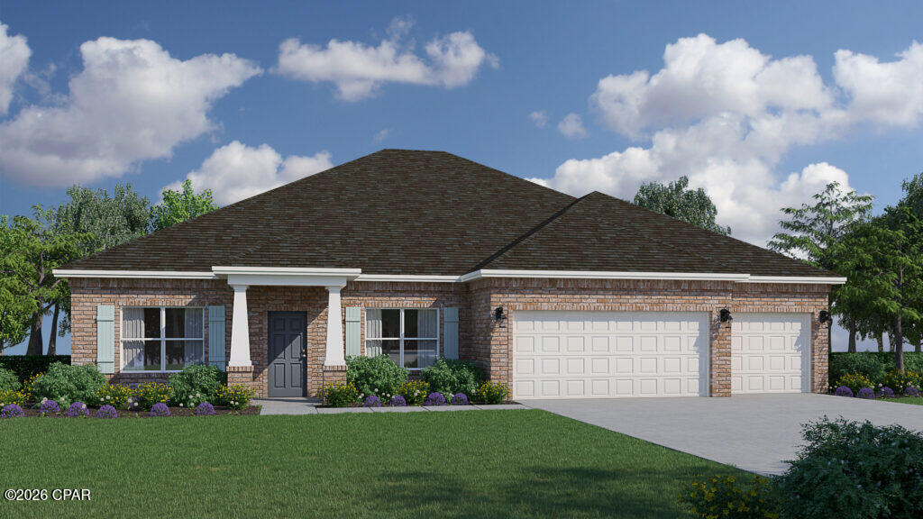 Special Rate Incentive Available! Introducing the Eden B, an exceptional floorplan from the Cornerstone collection by Holiday Builders. This stunning home offers a spacious and well-designed layout, combining functionality, style, and comfort to meet your every need.

As you step into the foyer, you'll immediately notice a den on the left, providing a versatile space that can be tailored to your preferences. Whether you envision it as a home office, playroom, or even a fourth bedroom, this flexible area offers endless possibilities. To the right, a formal dining room awaits, creating an elegant setting for hosting memorable dinner parties or enjoying special meals with loved ones.

Continuing through the home, you'll find a full guest bathroom conveniently located near the front of the home. In the heart of the Eden, a spacious great room awaits, serving as the central gathering space for relaxation and entertainment. Just off the great room, an outdoor living area invites you to enjoy the beauty of the surrounding environment.

The great room seamlessly connects to the breakfast nook and kitchen, forming the hub of the home. The kitchen features an island with a sink and dishwasher, providing a functional and stylish workspace with the ability to entertain guests and view family. A walk-in pantry within the kitchen ensures ample storage space for all your culinary needs.

The second and third bedrooms are separated by a shared bathroom, offering convenience for family members or guests. This wing of the home also includes two linen closets, with one located in the hallway and the other inside the bathroom, providing ample storage options.

The Eden features a split floorplan, with the owner's suite situated on the opposite side of the great room. The expansive suite offers a tranquil retreat, featuring dual closets and an owner's bathroom. You'll find an additional two linen closets in this wing of the home, one inside the bathroom, while the other is conveniently located just outside the owner's suite.

A large three-car garage is situated off the kitchen and laundry room area, providing plenty of space for vehicles and additional storage.

With 2,639 square feet of living space, the Eden offers a generous layout that ensures comfort and functionality for your family. Its well-designed floorplan promotes privacy, convenience, and a sense of togetherness.