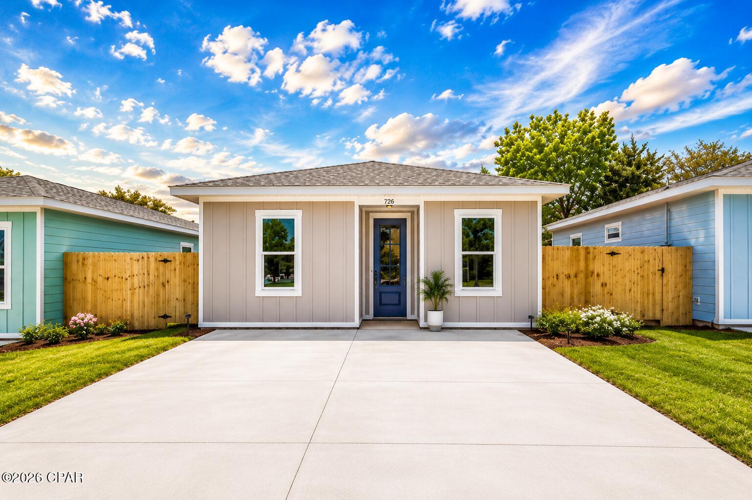 NEW CONSTRUCTION 2026 | 
High-Quality Build in a Prime Location Near 30A!

NO HOA FEES | SHORT- TERM RENTAL ALLOWED |  
Estimated gross rental income potential of up to $70,000 annually.

This beautifully designed 3-bedroom, 2-bathroom home offers the perfect combination of comfort, style, and investment potential. Whether you're searching for a primary residence, vacation getaway, or income-producing property, this home is a rare opportunity in one of Panama City Beach's fastest-growing areas.

The open-concept layout features 9-foot ceilings, plenty of natural light, a spacious living area, and a modern kitchen with brand-new stainless steel appliances and upscale finishes. Each bedroom includes tray ceilings and built-in closets, while the bathrooms showcase sleek modern finishes, stylish mirrors, and a tiled glass shower for an elevated look.

The home also features a dedicated laundry room with washer and dryer hookups. The 40-foot driveway provides parking for up to 4 vehicles. The fully fenced backyard includes a private well and an already installed sprinkler system for easy landscape maintenance year-round. The oversized backyard also offers the potential to add a pool or create additional outdoor living space. There is also an opportunity to extend the backyard if desired, as additional land behind the fence may be utilized for even more outdoor space and future possibilities.

Located in a quiet neighborhood just minutes from beach access, Inlet Beach, Rosemary Beach, and the popular dining, shopping, and entertainment along 30A.

High-quality construction, excellent rental potential, and an unbeatable location make this property a standout opportunity. 
SCHEDULE YOUR SHOWING TODAY !