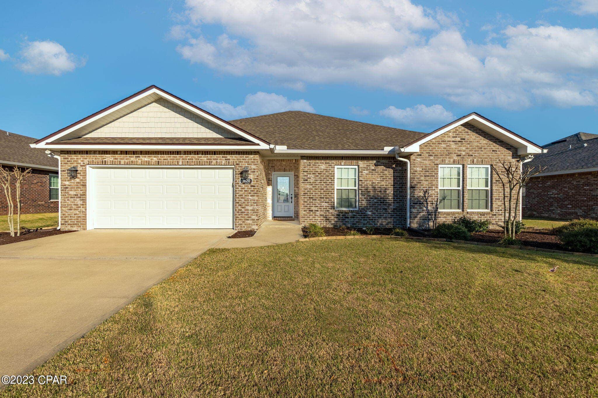 CURRENTLY UNDER CONTRACT, SELLER WILL CONSIDER BACKUP OFFERS

Newer construction in desirable Cedar Park neighborhood built by one of the area's top builders, Timmins Construction. Interior features of this custom home include LVP throughout, tray ceilings with fans, & large walk-in laundry room with access to the garage. Kitchen includes stainless steel appliances, soft close cabinets, subway tile backsplash, oil rubbed bronze fixtures & hardware, & granite countertops.The living room boasts a large wall perfect for an entertainment center & 3 windows that provide lots of natural sunlight. The open concept dining area has an exit to the covered back porch. The extra large master suite with tray ceiling overlooks the landscaped backyard. There are his & hers closets in the master bath, a linen closet, garden tub, tile shower, & a double vanity. The additional bathroom also includes a double vanity with granite tops, tub/shower combo, & a separated toilet area. All windows have been fitted with easy pull blinds.
Exterior features of this home include finished landscaping with blocks & rubber mulch, 2 beautiful Crape Myrtles, 3 established fruit trees, easy care zoysia grass, underground sprinkler system with new well for irrigation, & a privacy fence with locking gates. The 2-car garage has the enclosed water heater, drop down ladder for access to the attic, & an exterior keypad as well as remotes.