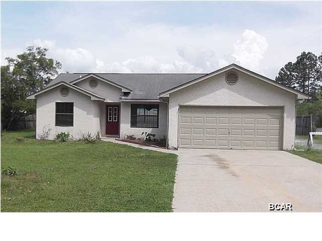 Very nice home with open floor plan, split bedroom plan, 2-car garage, washer and dryer connections, and covered patio. Close to Tyndall AFB. Water, sewer, garbage included.