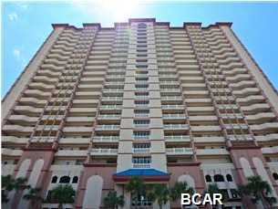 THIS IS A DEVELOPER UNIT !!! The property features incredible gulf front views, and is centrally located in Panama City Beach's tourist district. Just minutes from Gulf World, St. Joe's Pier Park, Miracle Strip Amusement Park and Shipwreck Island Water Park, this area offers everything a vacationing family will need. Sitting high above a four-story parking garage, the 25-story condominium tower features a magnificent elevated pool deck situated 50-feet above the beach. The private pool deck contains two oversized pools (one of which is heated), two hot tub/spas, and an expansive children's water spray area. This unit has been refurbished in 2015 with new carpet, new paint, new window treatments, curved shower rods, new bed linens. furnishings and decorations.