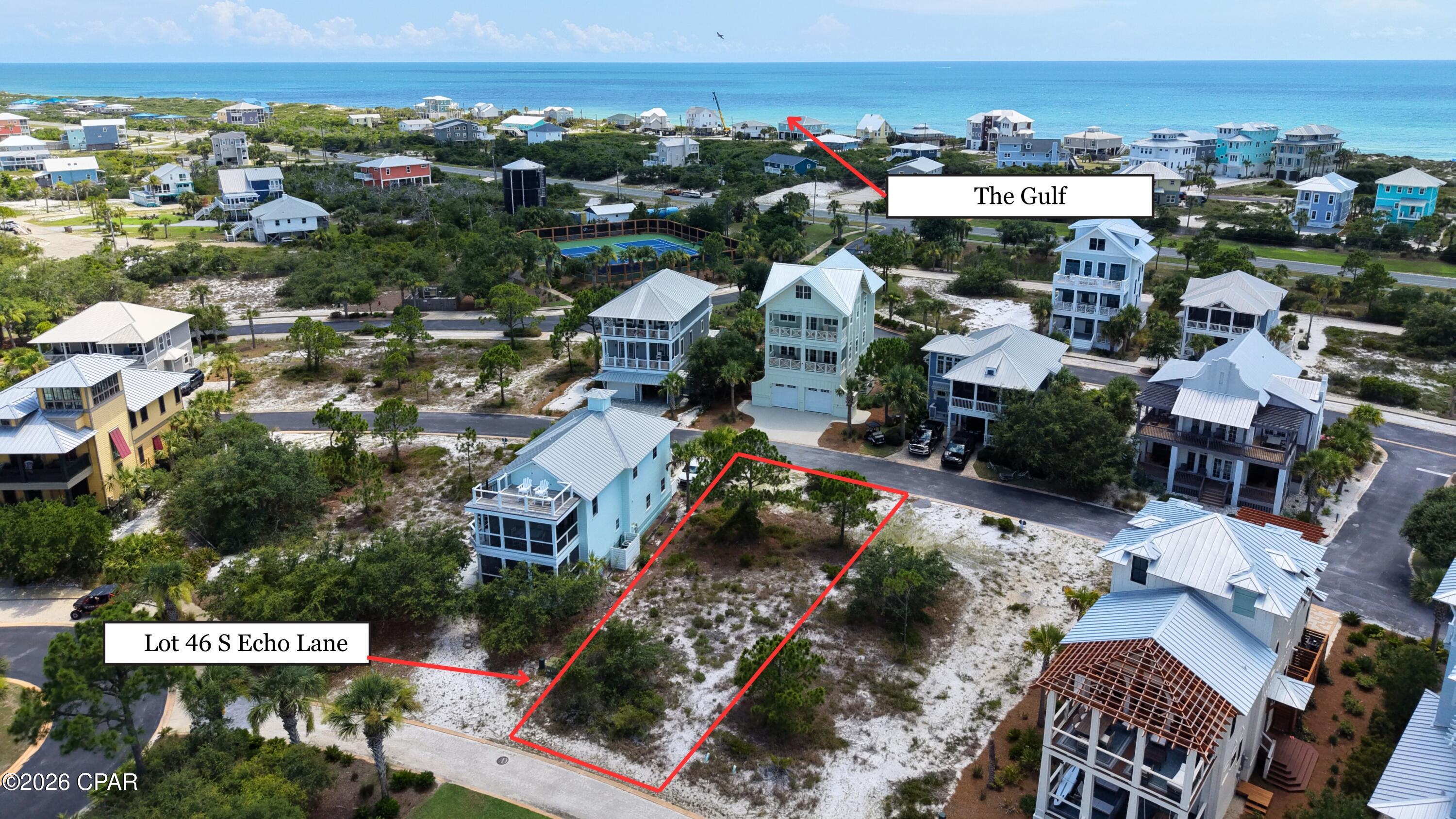PREMIER BAYFRONT HOMESITE!! Welcome to Ovation, the premier gated community on Cape San Blas! This is your chance to own one of the finest homesites in this highly sought-after neighborhood. Perfectly positioned on the coveted ''Crescent,'' Lot 46 S Echo Ln offers unobstructed, panoramic views of beautiful St. Joseph Bay, providing the ideal setting to build your custom coastal dream home. With deeded access to both the Gulf of Mexico & St. Joseph Bay, you'll experience the very best of Florida's Forgotten Coast from sunrise to sunset. Ovation's exceptional amenities are second to none, featuring a bayside infinity pool overlooking the sparkling waters of St. Joseph Bay, Gulf-side community pool, tennis & pickleball courts, state-of-the-art fitness center, community boat dock, boat parking, beautifully manicured landscaping, scenic walking trails & secure gated entry. Launch the boat for a day of world-class fishing, scalloping, kayaking, paddleboarding or cruising the crystal-clear bay. Spend your afternoons exploring miles of sugar-white beaches, collecting shells, watching dolphins play offshore or simply relaxing while taking in spectacular Gulf sunsets. Conveniently located near the restaurants, boutique shopping & entertainment of Port St. Joe, you'll enjoy the perfect blend of peaceful coastal living & modern conveniences. Surrounded by beautifully crafted custom homes, this exceptional homesite offers the perfect canvas to create the coastal retreat you've always envisioned. Whether you're planning a full-time residence, luxury vacation getaway or investment property, you'll appreciate the unmatched beauty, privacy & resort-style amenities that make Ovation one of the most desirable communities along the Forgotten Coast. Opportunities to own a premium bay-view lot on the Crescent are rare, making this an exceptional opportunity to invest in both lifestyle & location. Call for your private tour & LIVE THE BEACH LIFE!