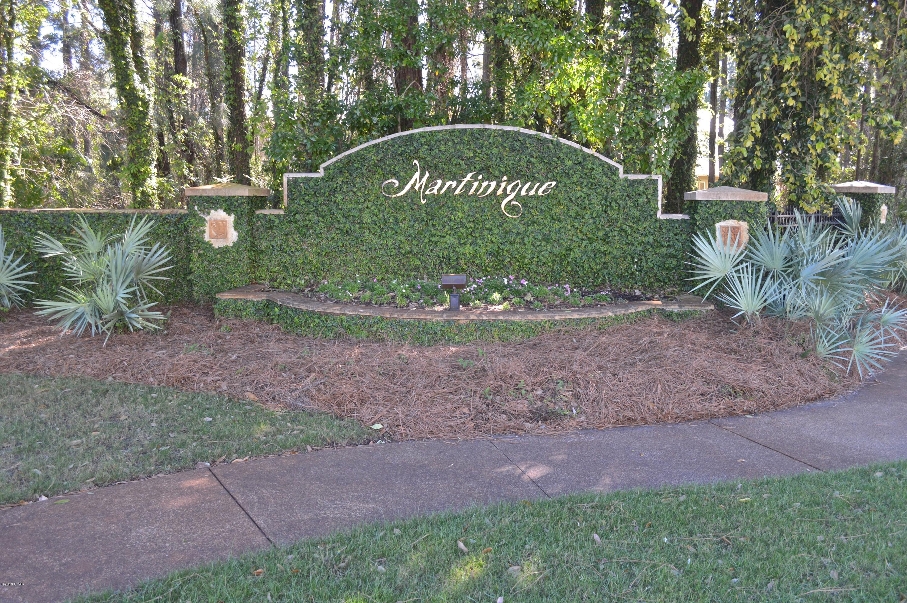 ''CURRENTLY UNDER CONTRACT, SELLER ACCEPTING BACKUP OFFERS''. Welcome to Martinique!  This lot is one of the few lots in an ''X'' cobra flood zone.  Enjoy a nice private lot that backs up to a pretty pond and has a wonderful location in the neighborhood, near the pool and park area.  Martinique is a gated community with custom built homes in a lovely neighborhood setting that features a community pool, play area, pavilion and walking trails. Close to great schools, shopping and dining, boating and marinas, St Andrew's State Park, and of course, the World's Most Beautiful Beaches!  Build your dream home  in Panama City Beach on this wonderful lot! No build out! Call us today for more information!