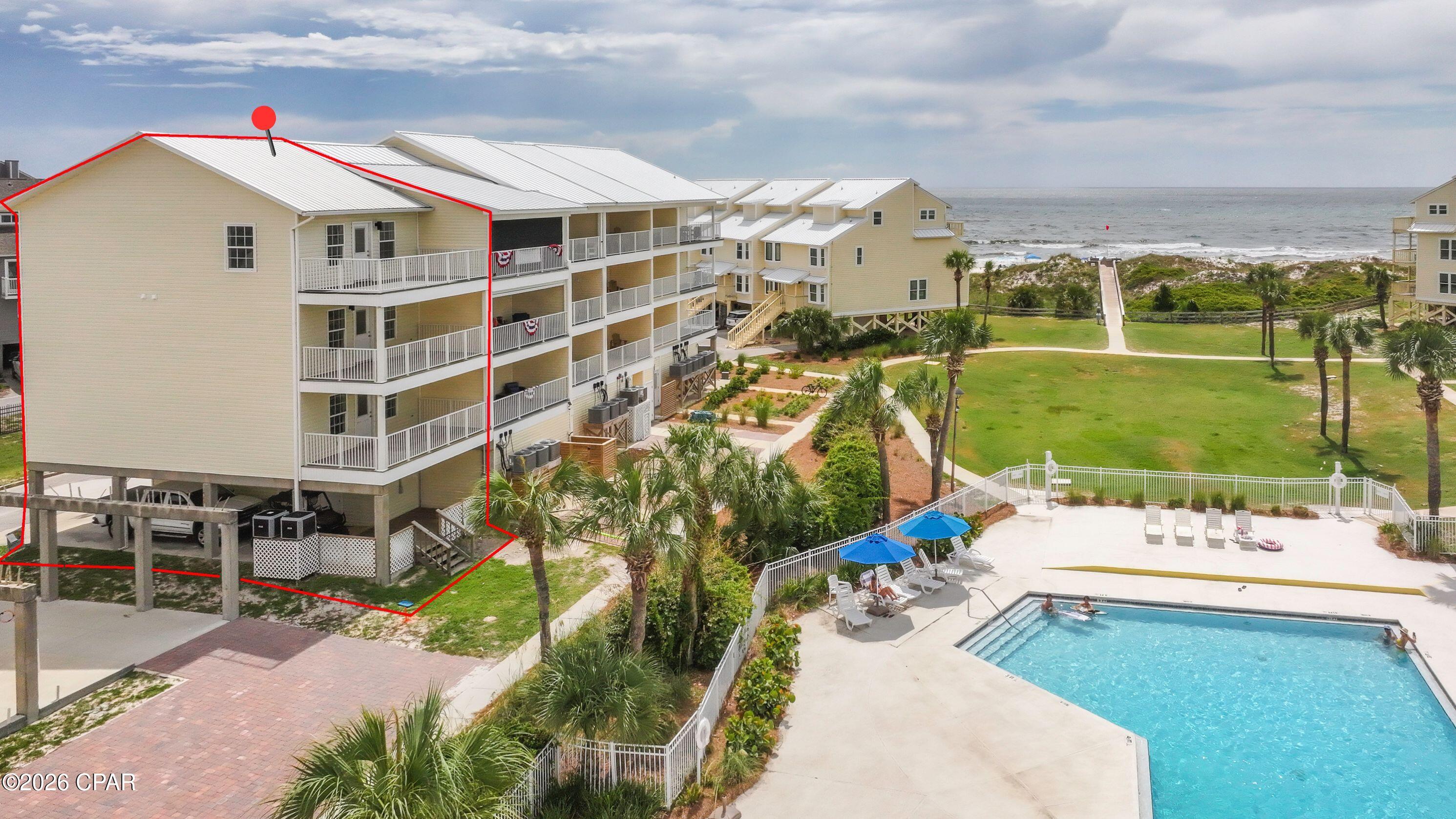 Elevated Coastal Living with Gulf Views and Exceptional Investment Potential! Welcome to 151 Turtle Walk, a beautifully designed 2022 home offering the perfect blend of modern construction, beachside living, and outstanding rental potential on North Cape San Blas. Whether you're searching for a primary residence, second home, or vacation rental investment, this property checks all the boxes. This spacious 3-bedroom, 3.5-bath home features an open-concept floor plan with the kitchen and main living area on the first level, making entertaining effortless. An elevator provides ADA accessibility throughout the home, while the unique 20-foot-wide design--wider than most homes in the community--creates noticeably larger living spaces. Enjoy breathtaking Gulf views and spectacular sunsets from all four private balconies. Located just steps from the sugar-white beaches of Cape San Blas, Turtle Walk offers resort-style amenities including a gated entrance, community pool, playground, and boardwalk providing easy beach access. Covered parking adds even more convenience. Built in 2022 and never offered as a vacation rental, this home presents a rare opportunity to own a like-new coastal property with tremendous short-term rental potential. Its modern finishes, thoughtful layout, elevator, and prime location make it especially appealing to today's buyers and vacation guests. Perfectly positioned between the Gulf of Mexico and St. Joseph Bay, you'll enjoy world-class fishing, boating, kayaking, shelling, and the laid-back lifestyle that has made Cape San Blas one of Florida's most sought-after destinations. Whether you're looking to create lasting family memories or invest in the Forgotten Coast, 151 Turtle Walk is an exceptional opportunity you won't want to miss.