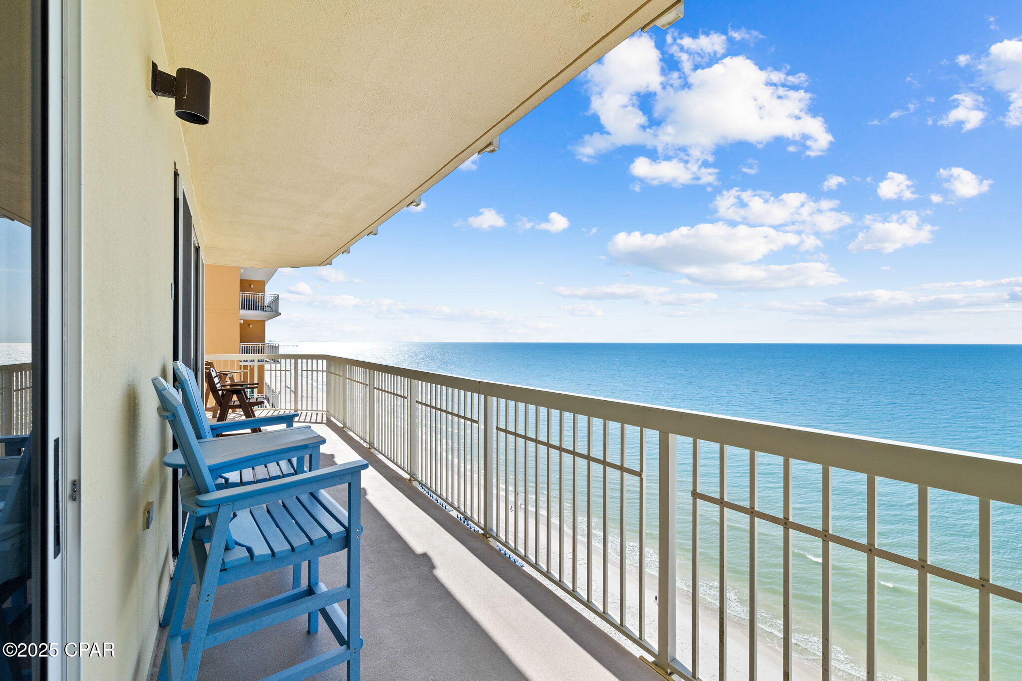 Corner units are always in demand, but few offer the combination of views, outdoor living space, deeded special underbuilding parking, and rental potential found at Celadon 1601. Positioned on the 16th floor, this Gulf-front corner residence captures panoramic views of the emerald waters, sugar-white beaches, and miles of coastline through walls of glass and an expansive wraparound balcony. The additional windows unique to a corner unit fill the interior with natural light while creating a perspective that simply isn't available from interior floor plans. Whether you're searching for a vacation home, investment property, or full-time beachfront residence, this condo checks the boxes buyers consistently prioritize: direct Gulf views, turnkey condition, exceptional outdoor space, and proven appeal in one of Panama City Beach's most desirable beachfront communities. Adding to the convenience, the residence conveys with its own deeded parking space--a valuable feature that enhances both ownership and guest experience. Located on the quieter west end of Panama City Beach, Celadon offers easy access to the area's best attractions while maintaining a more relaxed beachfront atmosphere. Carillon Beach and Scenic Highway 30A are just minutes away, while Pier Park, Frank Brown Park, shopping, dining, and entertainment are all within a short drive.
Owners and guests enjoy an impressive collection of resort-style amenities, including 283 feet of Gulf frontage, a heated Gulf-front pool and spa, indoor/outdoor heated pool, two hot tubs, tennis court, fitness center, media room, meeting facilities, on-site rental office, three high-speed elevators, and a four-level parking garage connected to the building by an elevated walkover. For buyers comparing beachfront opportunities along the Emerald Coast, Celadon 1601 offers the rare combination of a corner-unit floor plan, wraparound balcony, deeded parking, strong rental appeal, and the Gulf-front lifestyle that continues to make Panama City Beach one of Florida's most sought-after destinations. All measurements and information are deemed reliable but should be verified if important.