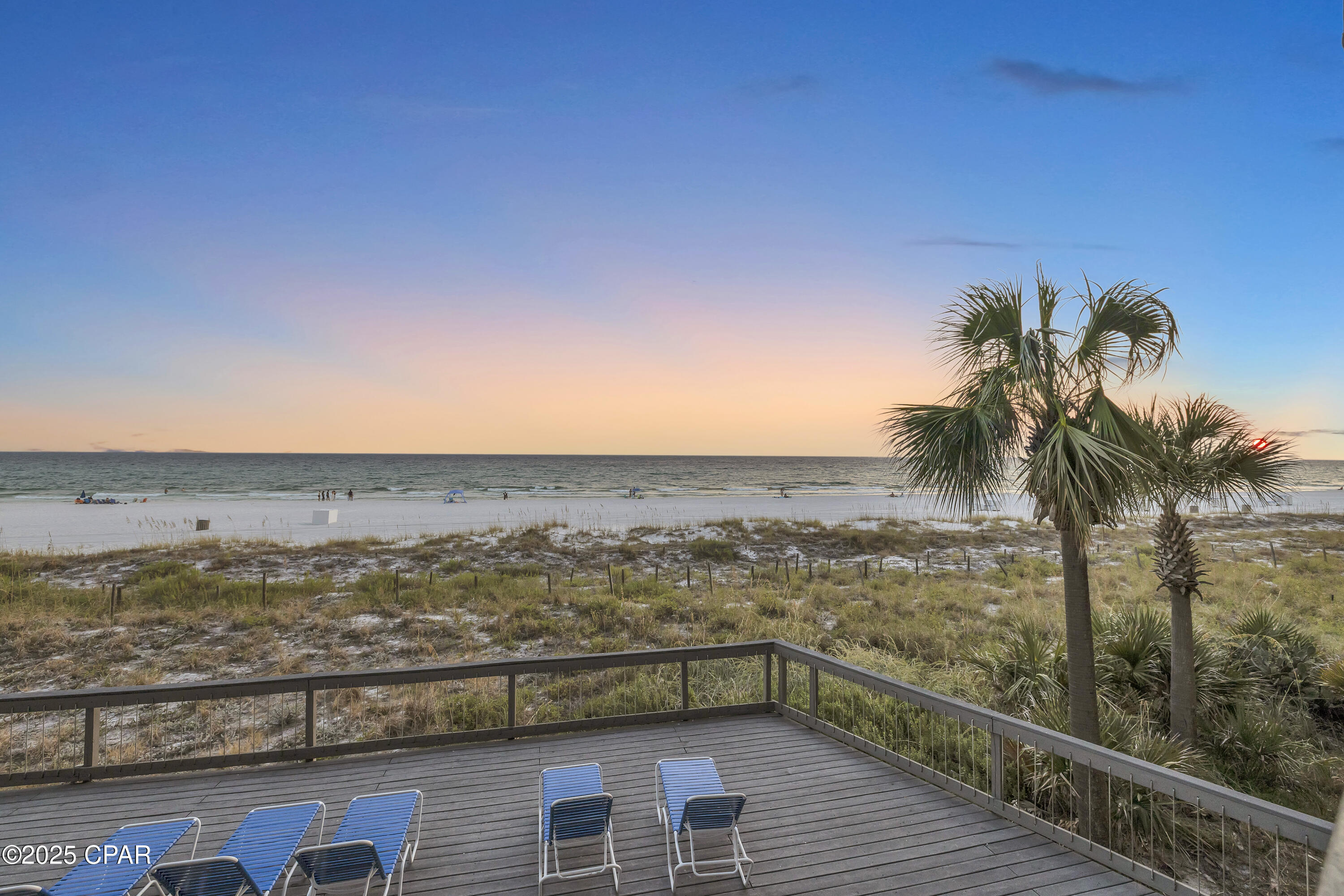 UNIQUE VANTAGE POINT. EASY ACCESS. WIDE GULF VIEWS. 
Guest bathroom JUST completely remodeled!! Set on the first residential level of Tower 2 at Edgewater Beach Resort in Panama City Beach, this updated condo pairs convenience with one of the resort's most desirable positions. Configured as a 2-bedroom with TWO separate bunk areas, sleeps up to eight guests. Ceramic tile runs throughout; the open kitchen flows to the dining and living areas, and a wall of floor-to-ceiling glass along the dining/living rooms pulls the coastline inside. From the kitchen to the sofa to the balcony, sand-and-water views stay in sight whether you're seated or standing --inside or out. Stainless-steel appliances and newly furnished with tasteful coastal finishes make it easy to enjoy from day one. POLYWOOD® high-top balcony table and chairs that set your sightline above the railing for that perfect view. Enjoy the simple luxury of a low floor--quick in, quick out--while the southwest-leaning perspective delivers the kind of light and wide views that make this spot at Edgewater feel rare. 

Edgewater Beach and Golf Resort Complex is pet friendly and offers several amenities including FREE GOLF at a Par-3 executive 9-hole golf course plus full pro shop and equipment rental available. 11-Pools (all seasonally heated with the exception of the main pool), 6 reflecting ponds, 4 whirlpool spas and a Polynesian-style lagoon pool, which offers an open free-form surface area and elaborate system of waterfalls and islands within the pool itself, sun decks, beach access, restaurant, room service, salon, spa services, poolside bar, tram rides available to the beach, fitness center, tennis courts and pickleball courts. Over 5 dining options including private Gulf-front dining at Ocean's Bar and Grill, Starbucks Coffee Shop, Pizza shop, Blender's frozen drinks and Edgie's Corner Market Ocean's Bar & Grill that also offers ice cream shop, kids club features special events, splash pad, activities calendar. 

Nearby recently opened attractions include Dolly Parton's Pirates Voyage Dinner & Show, Topgolf, and McGuire's Irish Pub, with Tootsie's Orchid Lounge scheduled to open in 2026, reinforcing the area's continued growth.

The 2026 HOA dues have decreased by 8.65% and are now $4,911.46/quarter.

All information is deemed reliable but not guaranteed; buyer to verify if important.