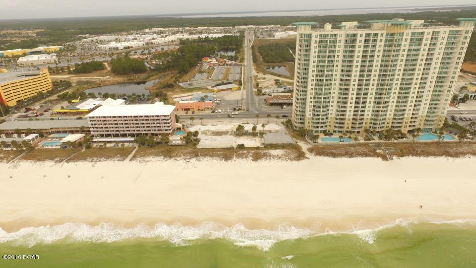 Best location for gulf front project on Panama City Beach. Zoned for high rise, either hotel or condo.  This is the old Paradise Inn condo project, all leases have been purchased and the old project has been torn down.  Phase 1 & 2 environmental has been done as well.  The property is zoned commercial FBO-4 which is the highest density allowed on Panama City Beach. located just west of Aqua, the highest priced condo project on PCB  and across the street from Miracle Strip and Pier Park and just a short walk to Gulf World.  This is truly location, location, location.