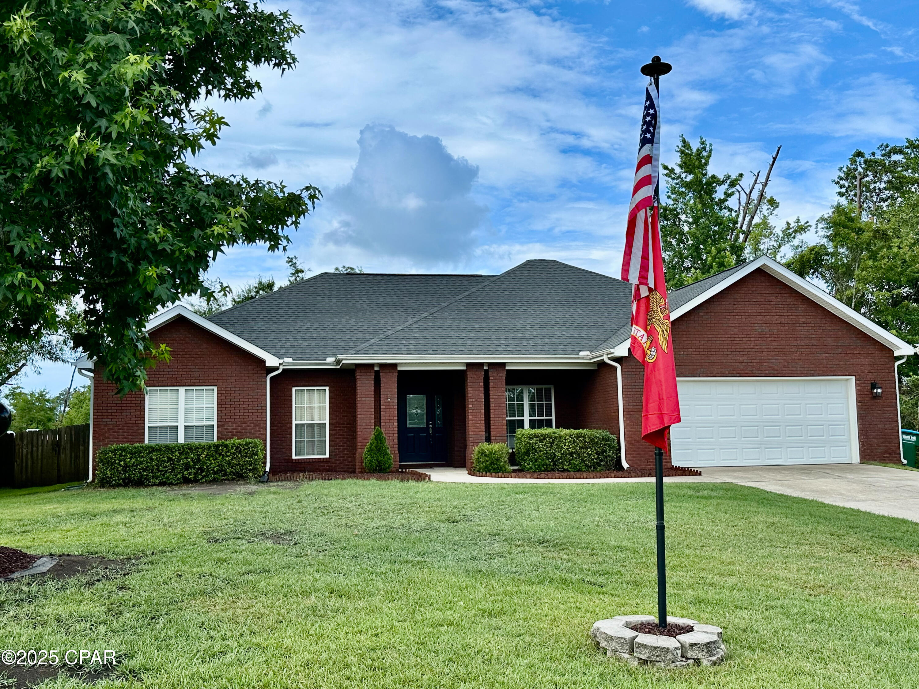 CURRENTLY UNDER CONTRACT, SELLER WILL CONSIDER BACKUP OFFERS.  This property is the Complete Package -  A Charming Home in Cedar Creek Chase Near Deer Point Lake - Spacious Lot, No HOA, & Modern Upgrades!  Tucked away on a quiet cul-de-sac and just minutes from beautiful Deer Point Lake, this all brick exterior, 4-bedroom, 2-bath home offers the perfect blend of comfort, functionality, and privacy on a generous .70-acre lot. Ideal for boating and fishing enthusiasts, the location provides both tranquility and convenience--with no HOA to limit your freedom.  Step inside to find a spacious great room featuring an impressive 11-foot boxed ceiling, a cozy brick wood-burning fireplace, with doors that open to the back patio--perfect for indoor-outdoor living. The home features luxury vinyl plank (LVP) flooring installed in 2019 in the living room, dining room, and master bedroom, while the three additional bedrooms are carpeted, offering warmth and comfort. The split-bedroom floor plan ensures privacy, with a generous master suite that includes an 11 foot box ceiling, double vanities, a walk-in shower, soaking tub, and his-and-her walk-in closets. The kitchen is well-equipped with granite countertops, custom cabinetry, and stainless appliances, including a new refrigerator (2024) and new hot water heater (2025).  A breakfast room sits just off the kitchen, along with a formal dining room for entertaining. You'll also appreciate the large laundry room offering added convenience for busy households.  Additional highlights include:  roof replaced in 2018; new HVAC system installed in 2022; HVAC ducts and dryer vent cleaned in 2026; crown molding throughout the home; fully fenced backyard; Ring security system; 16x20 workshop with electricity. This well-maintained home is move-in ready with thoughtful updates and a layout ideal for modern living. Don't miss this opportunity to own a peaceful retreat close to Deer Point Lake with the freedom of no HOA!  All sizes and dimensions are approximate and should be verified by the buyer if important.