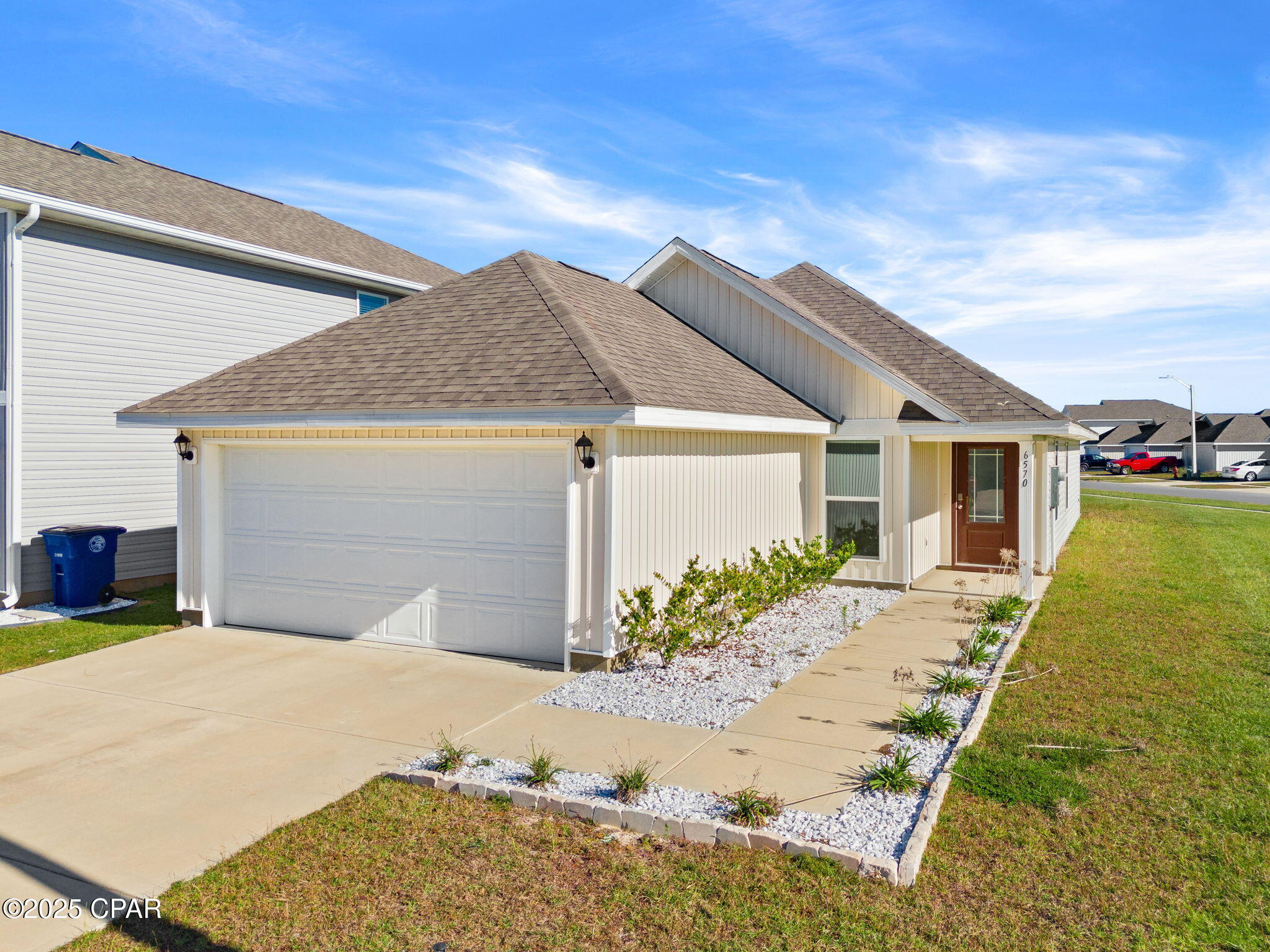 Welcome to Liberty -- where comfort, convenience, and community come together!

This beautiful corner-lot home is located in the highly desirable Liberty community, one of Bay County's premier neighborhoods known for its resort-style amenities and welcoming small-town atmosphere. Designed with modern living in mind, this home is move-in ready and comes with an existing 10-year structural warranty, giving you lasting confidence and peace of mind.

Inside, you'll find an open-concept floor plan filled with natural light. The living room offers plenty of space for relaxing or entertaining, seamlessly flowing into the kitchen and dining areas. The kitchen features modern appliances, ample cabinetry and a peninsula style island. The primary suite includes a private ensuite bath and spacious walk-in closet, while additional bedrooms offer comfort and flexibility for guests, kids, or a home office.

Step outside and experience the vibrant lifestyle that Liberty is known for! This thoughtfully planned community offers something for everyone, including:

Two sparkling resort-style pools

A massive clubhouse with event space and a children's splash pad

The largest pool in Bay County for those who love to swim or lounge

Pickleball courts, a playground, and wide, oversized sidewalks perfect for biking, running, or golf cart cruising

Liberty isn't just a neighborhood -- it's a community designed for connection. Neighbors wave as they walk their dogs, kids play at the splash pad, and families gather for community events.

Prime Location: This home is ideally situated within Panama City proper, meaning first-time homebuyers may qualify for SHIP or ReHouse Bay grants -- valuable programs that help make homeownership more affordable. You'll also love the short commute to Tyndall Air Force Base, NSA Panama City, and Northwest Florida Beaches International Airport (ECP). Liberty offers easy access to top-rated schools, shopping, dining, and the sugar-white beaches that make the Emerald Coast famous.

Whether you're a first-time buyer, relocating for the military, or simply looking for a family-friendly community with incredible amenities, 6570 Atkins Road offers the perfect blend of lifestyle, location, and lasting value.

Schedule your showing today and discover why so many families are proud to call Liberty home!