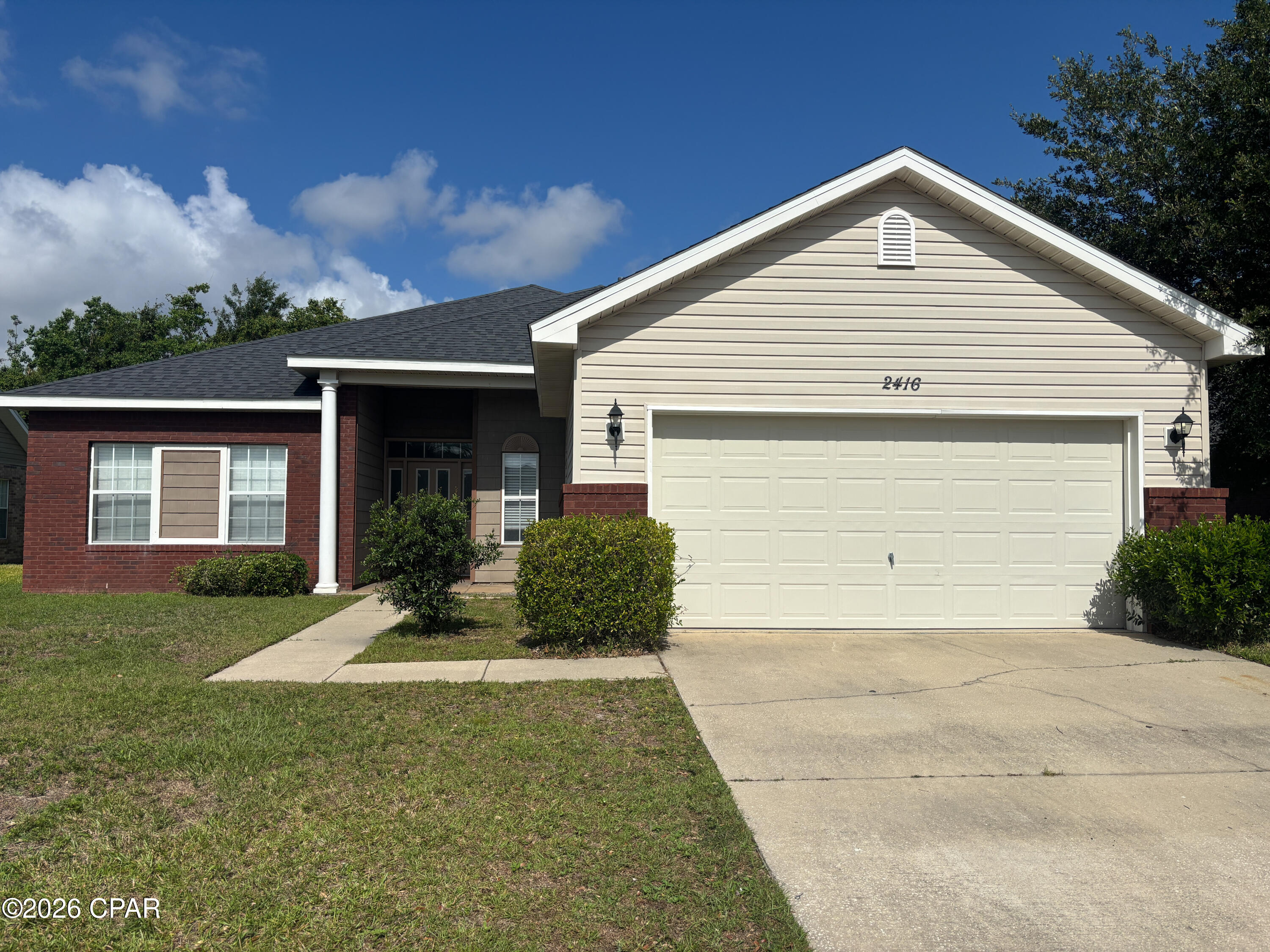 Very nice 4 bedroom 2 bath home in Camryn's Crossing subdiv. Vaulted ceiling, breakfast bar,  Florida room,  privacy fenced. Near Bay Haven Charter Academy, Hiland Park Elementary, & Mosley HS.