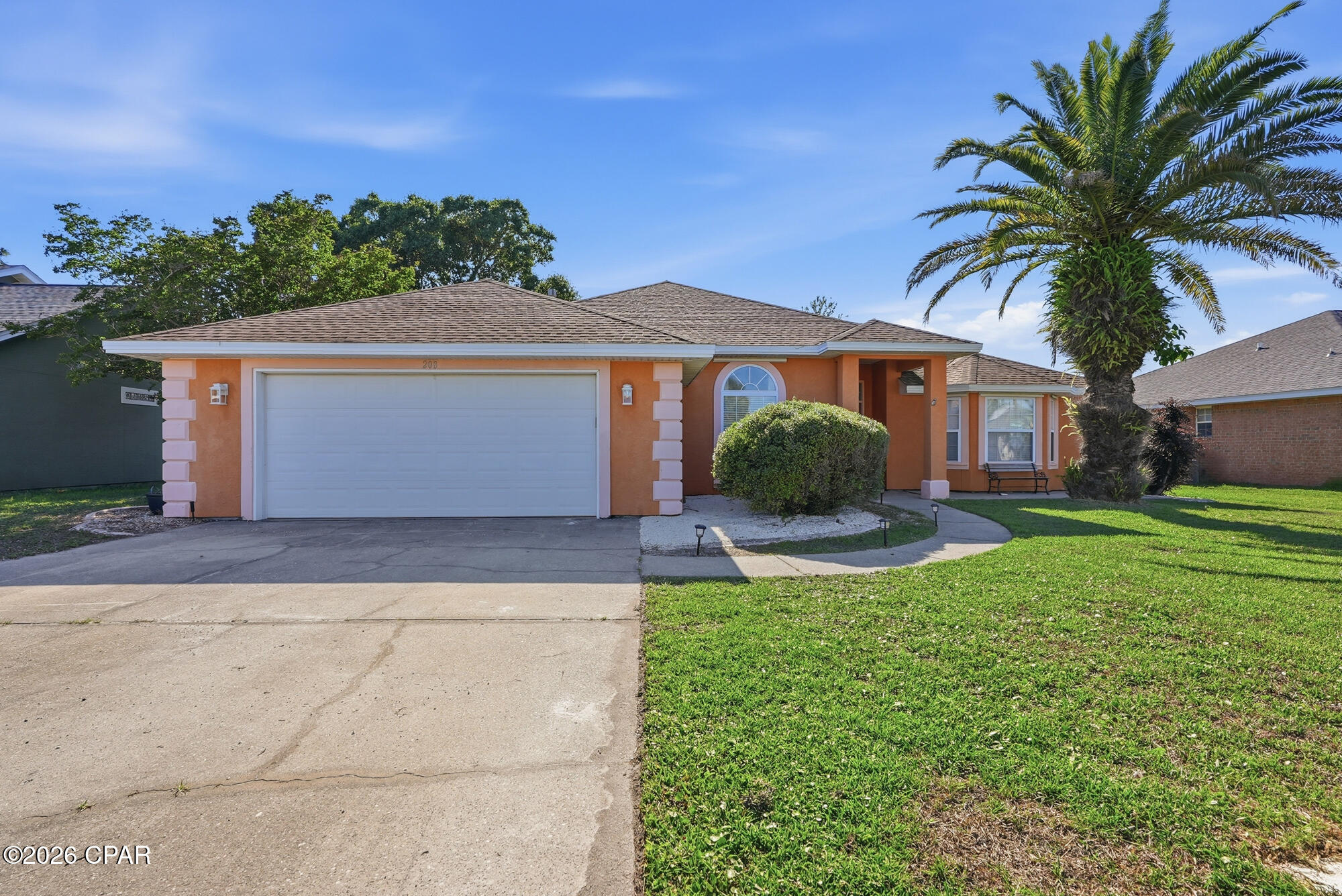 CURRENTLY UNDER CONTRACT, SELLER WILL CONSIDER BACKUP OFFERS - Welcome to Hidden Pines! This beautifully updated pool home offers 3 bedrooms, 2 bathrooms, plus a dedicated office, all within a desirable split-bedroom floor plan featuring high ceilings and spacious living areas. The large family room with recessed lighting opens seamlessly to the covered patio and screened pool--perfect for relaxing or entertaining.

The updated kitchen is both stylish and functional with new cabinetry, concrete countertops, butcher block accents, stainless-steel appliances, breakfast bar seating, and plumbing already in place for a gas stove. The spacious primary suite features private access to the pool area, a large walk-in closet, double vanity, and cultured marble walk-in shower. Two additional bedrooms are connected by a convenient Jack-and-Jill bathroom.

Additional highlights include a brand-new A/C system and water heater, gas heat, oversized two-car garage, sprinkler system, hurricane shutters, and a patio already plumbed for a gas grill. The fenced backyard provides the perfect private setting for pool parties, cookouts, and outdoor living. Conveniently located less than 2 miles from the Navy Base and only 5 miles from the white sandy beaches of Panama City Beach, this home truly has it all. Schedule your private showing today!