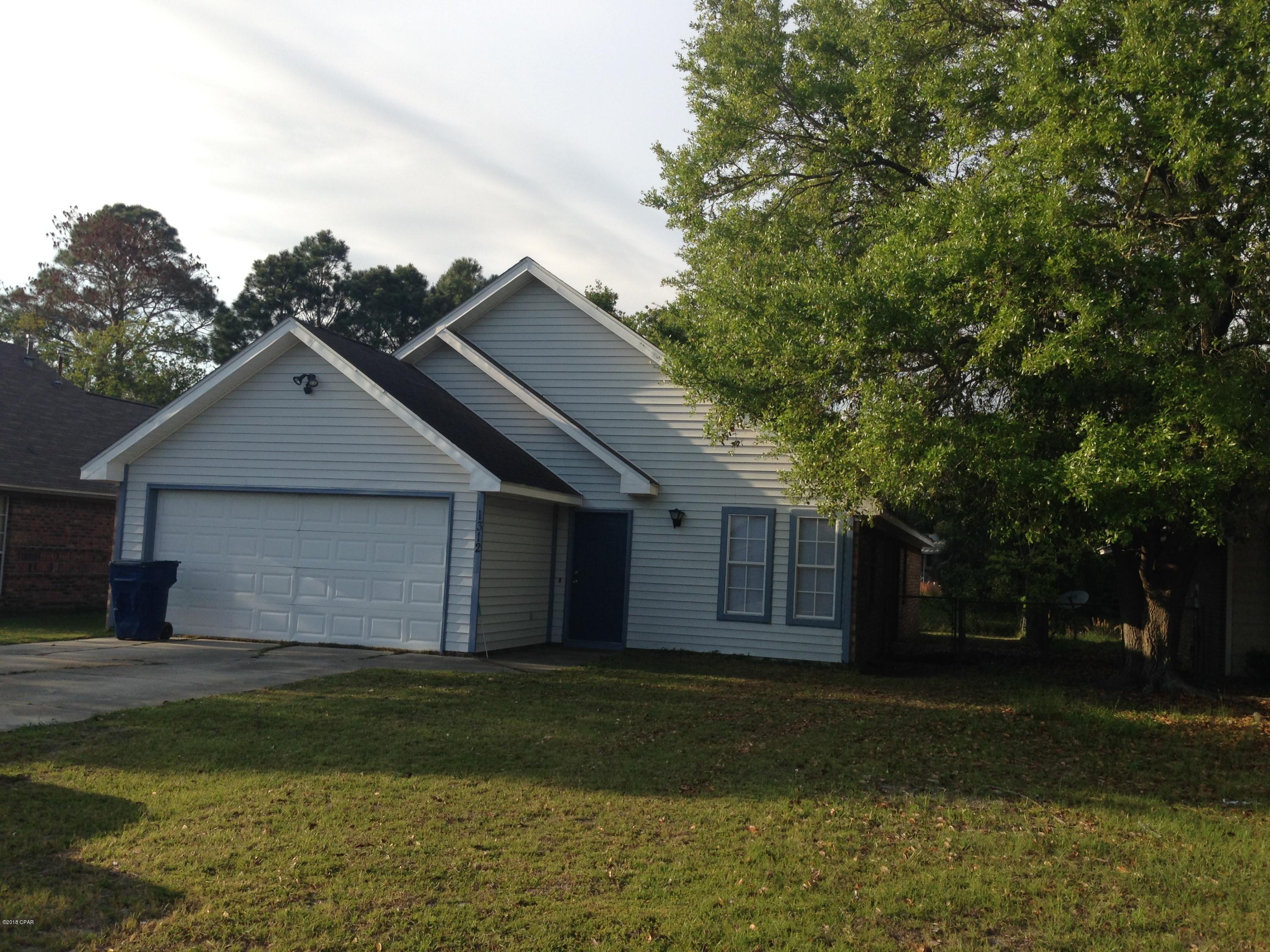 Cute and clean home in great Forest Park neighborhood.  This 3 bedroom 2 bath home features large bedrooms, lots of closet space, vaulted ceilings in the living area.  Flooring was replaced in 2017, new AC and Roof in 2016-2017.  New decking on patio.  Great fenced yard.  Pets negotiable.  Easy walk to Northside Elementary and playground/soccer fields.  Central Panama City location.