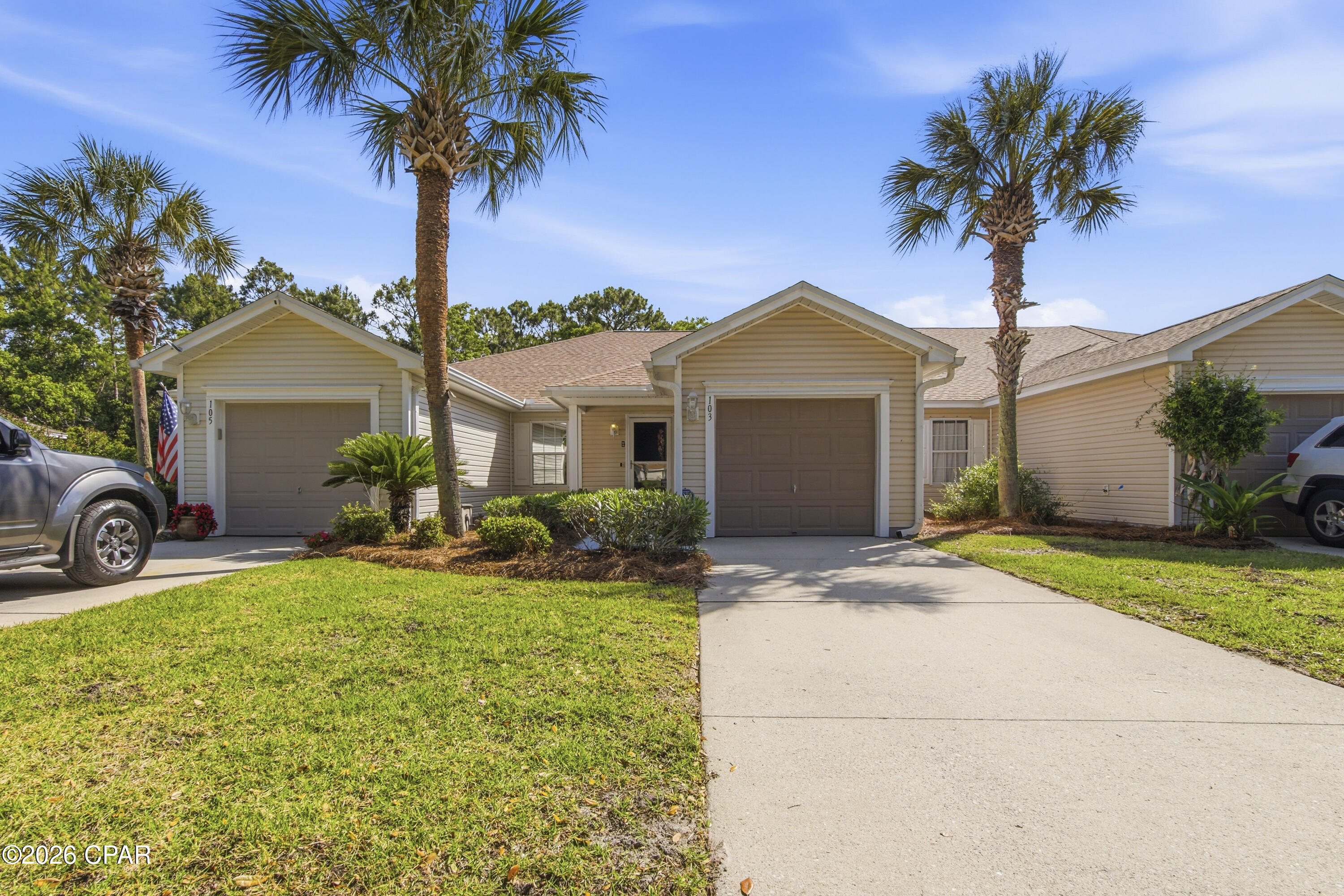 I know you've heard this before, but this one certainly won't last long. 
It's your opportunity to live in one of the most popular communities in PCB, Palmetto Trace! Palmetto Trace has two community pools & is located about 1/2 mile from the beach! The gorgeous updated 2 bedroom, 2 bath townhome is immaculate and is vacant and ready for move-in. LVP in living area and carpet in bedrooms.  Great screened in patio backing up to a natural preserve. Easy to show! Washer & dryer convey. Measurements are approximate and should be checked by buyers if important.