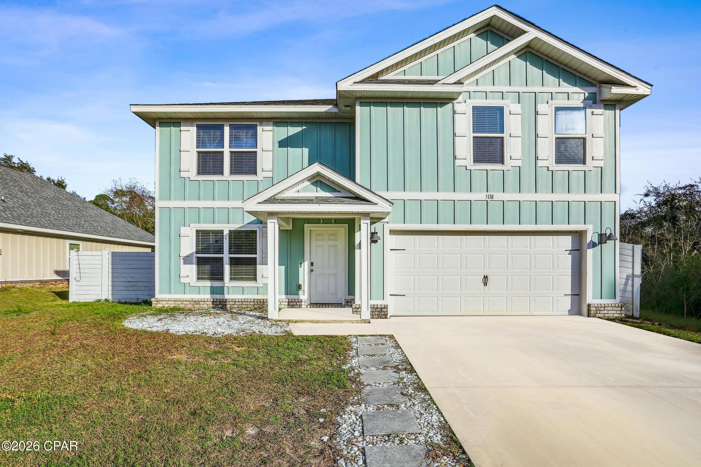 This approximately 2,500+ square foot home offers 5 bedrooms and 3 bathrooms with an open concept floor plan and sits in the established community of Heritage Oaks with sidewalks and underground utilities. The kitchen boasts granite countertops and shaker style cabinetry creating a modern and elegant aesthetic. Upstairs, the bonus space provides additional versatile living area. With ample space and flexibility, each room provides comfortable living quarters with natural light and storage options. The space found in the living area, breakfast nook and kitchen creates a seamless transition and sense of flow and connectivity throughout the downstairs of the home. The fenced backyard provides a secure and private outdoor space for residents to enjoy from the open patio.