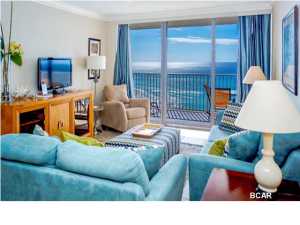 This fourteenth floor unit is in the E building of Dunes of Panama. The owners went through this condo and completely remodeled it. Condo updates include, large tile throughout, crown molding, updated kitchen / bathrooms, and new doors. The views from this unit are spectacular. You balcony looks on to the ocean while catching a side view to the pool. This resort property contains five condominiums covering over 1500 of beach frontage. The resort includes an onsite market, tennis courts, and plenty of parking. There is tile throughout the living room. The floor plan is open and make good use of space. Gross rental revenue of 24k for 2013.
