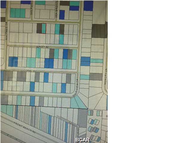 West end of PCB. Nice Building lot on the south side of Panama City Beach Pkwy. Lot size is approx. 50x110. The address as per the Property Appraiser's site is 22523 Hilltop. This lot is located to the right side of the blue house located at 22605 Hilltop.