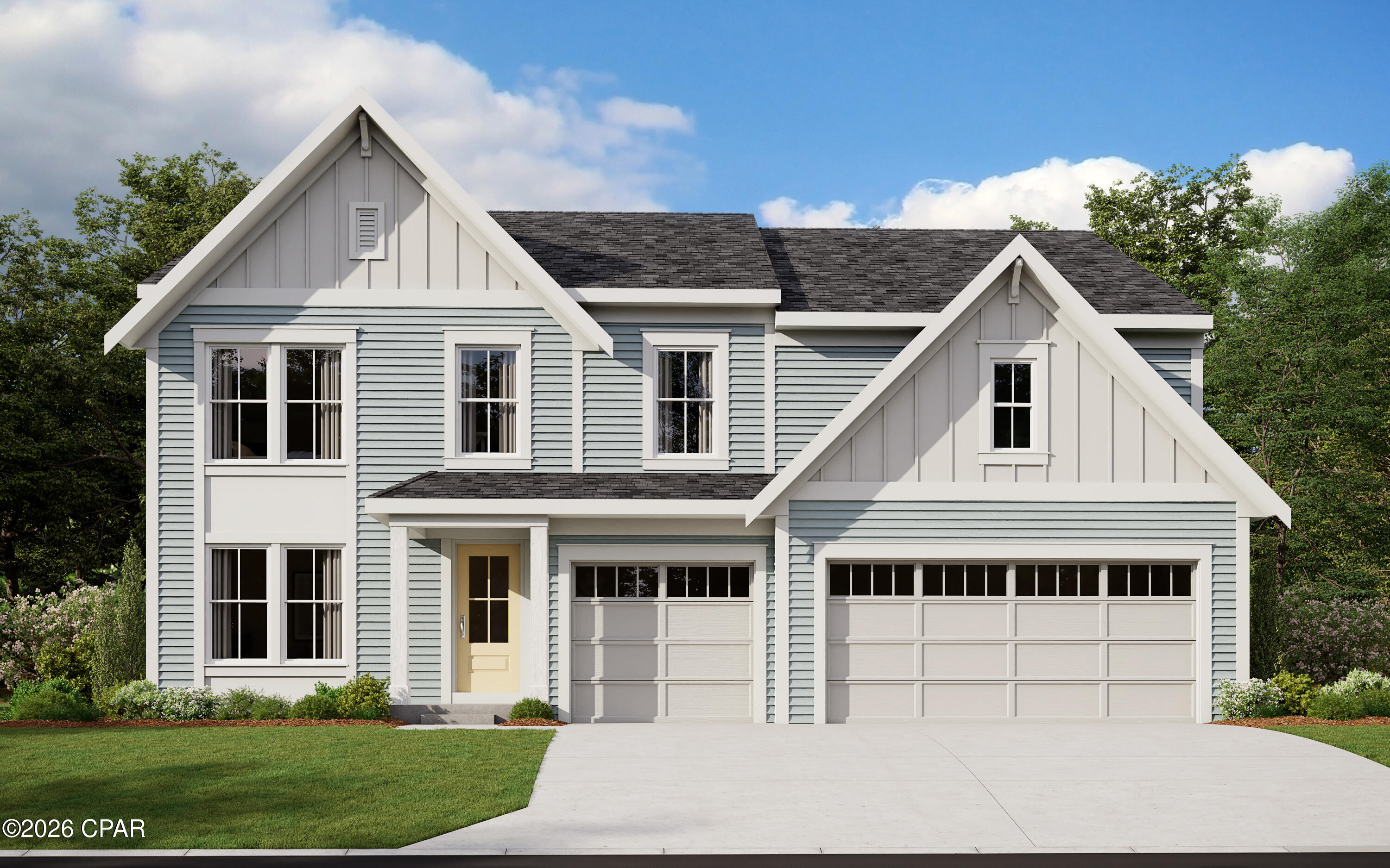 New construction by Fischer Homes in the beautiful Breakfast Point East community, featuring the stunning Grandin design. This unique plan offers 4 bedrooms, 3 full baths, and 1 half baths. The expansive family room is the perfect gathering space. Spacious open kitchen with a large island and walk-in pantry connects to the morning room, that walks out to the patio. The owner's suite is on its own level and features a spacious private bath and oversized walk-in closet. Included is a versatile recreation room that can be customized into a guest suite. The spacious 3-bay garage completes this exceptional home.