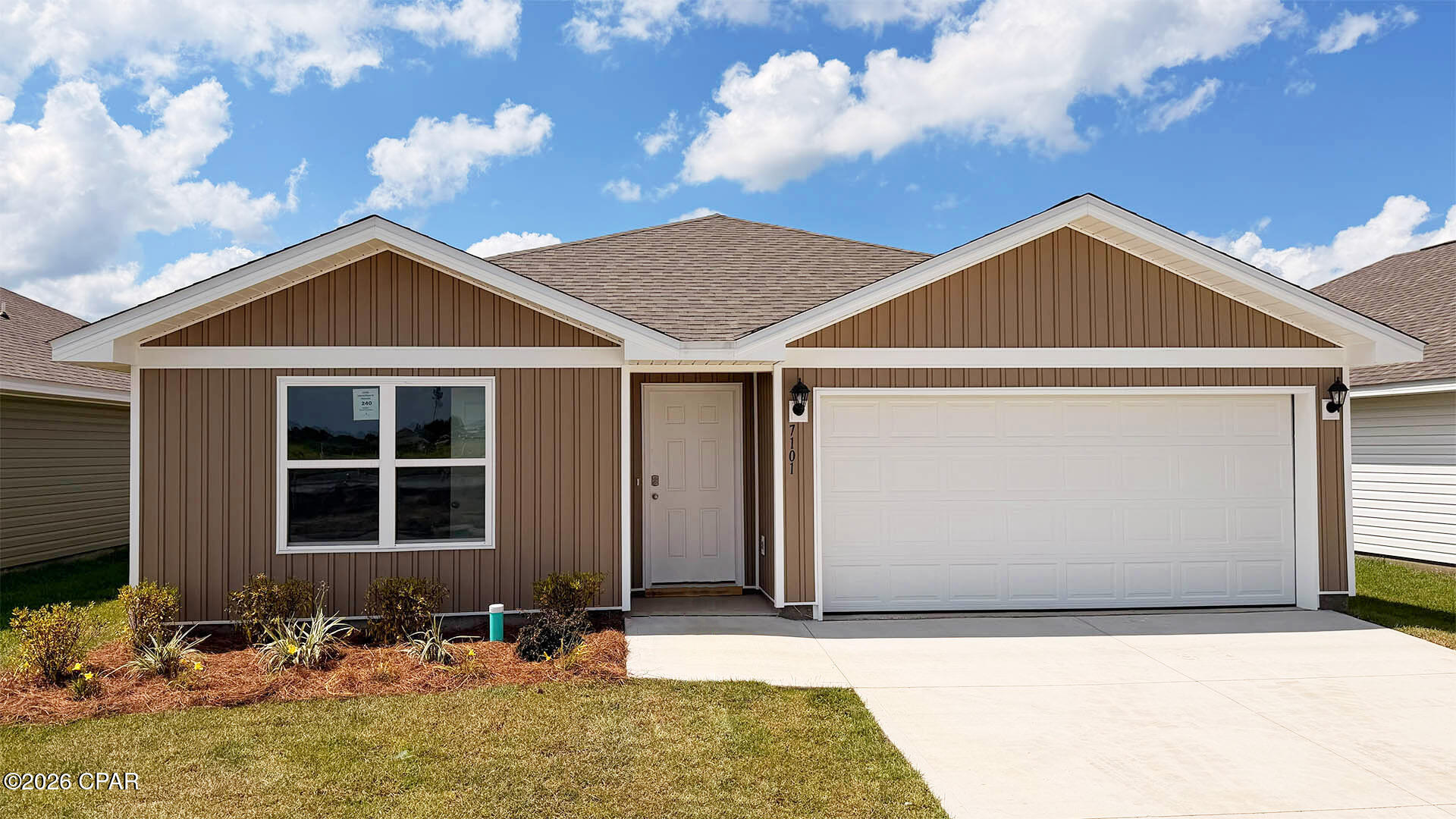 Welcome to the Freeport, a new home floor plan at Liberty in Panama City, Florida. The Freeport is a one-story home with a double garage designed with space for the family in mind and affordability. On the outside of your home, you will see durable vinyl siding, a spacious two-car garage with an opener and a fully sodded yard to the property lines. This home comes equipped with dimensional shingles with a limited lifetime warranty, electronic deadbolts on all exterior doors, weatherproof outlets, and hose bibs. Sidewalks line the neighborhood streets for you to enjoy the beautiful Florida weather at Liberty.

As you enter this 4 bedroom, 2 bath home, you will see 1,458 square feet of spacious, comfortable living. Inside you will see 8' ceilings throughout, engineered vinyl plank flooring throughout the home and carpet in the bedrooms. Granite countertops, white cabinetry and a spacious open living room and kitchen make this home perfect for having guests over. The kitchen has a center island that is perfect for serving kids or guests, a nice size pantry and the stainless-steel appliances include smooth top range, microwave, and dishwasher. Located right next to the dining area, this makes serving meals with ease.

The primary bedroom has a spacious bathroom and features a double vanity with granite countertops. A walk-in closet with ventilated shelving is also located in the bathroom, giving you more room in the primary bedroom. The guest bathroom features a single vanity with granite countertops and a shower.

Sidewalks line the neighborhood streets for you to enjoy the beautiful Florida weather. Our Liberty community features underground utilities making it less susceptible to damage from severe weather leading to fewer outages and more reliable service. Residents of Liberty can enjoy exclusive access to two amenity centers, complete with two pools, a children's splash pad, two playgrounds for endless fun, a well-equipped fitness center, two pickleball courts and a basketball court to name a few things. Embrace the lifestyle you deserve where every detail is curated for your ultimate enjoyment. Come and see why the Aldridge is the perfect new home for you. Contact us today to find your home at Liberty!

Come and see why the Freeport is the perfect new home for you. Contact us today to find your home at Liberty!