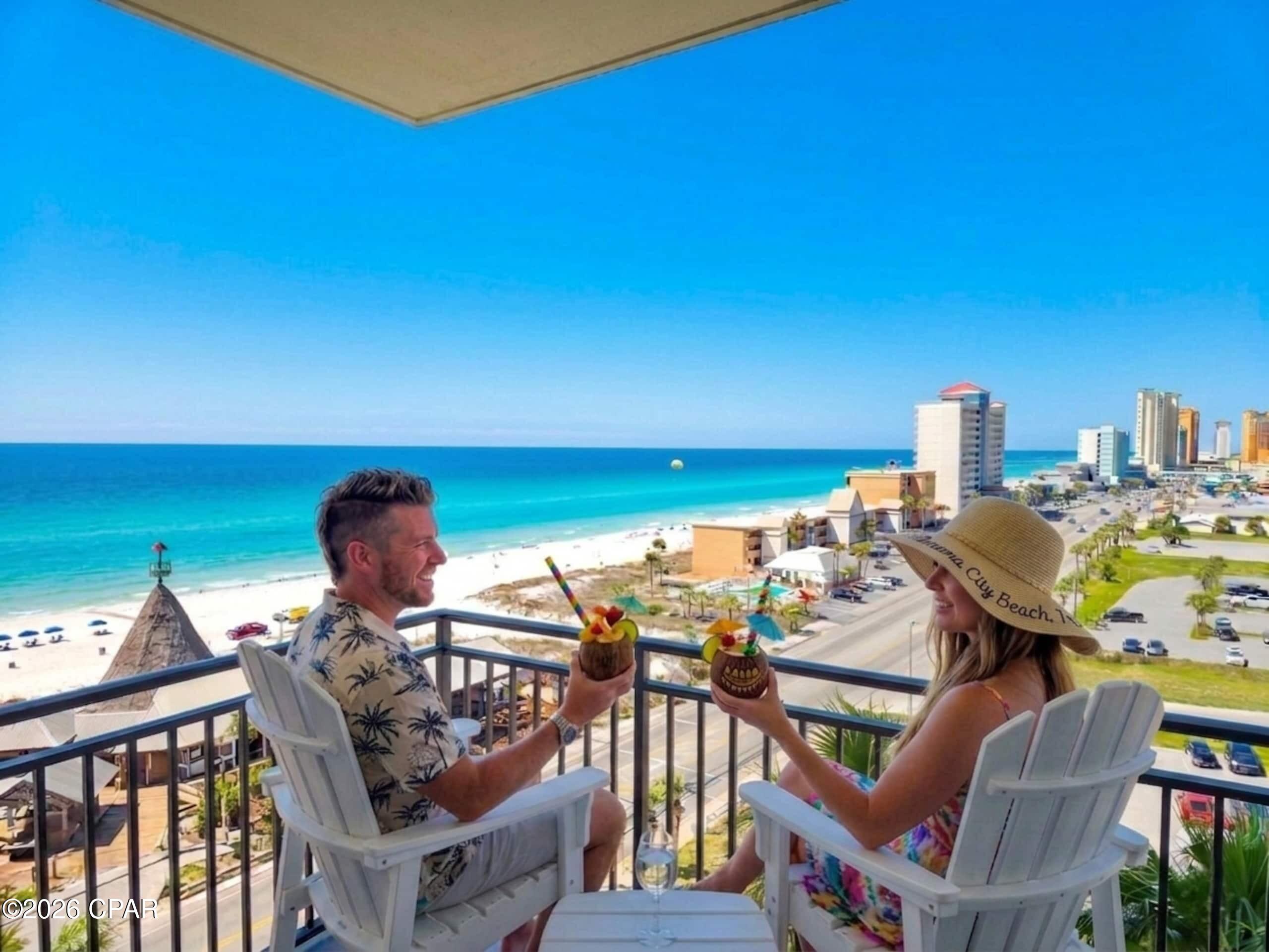 $49,489 in revenue June '25 to May '26: a 17.7% ROI on the asking price! A top-performing, turnkey investment opportunity at Origin at Seahaven, this beautifully updated 8th-floor studio combines strong rental performance, modern upgrades, and exceptional guest appeal in one of Panama City Beach's most desirable locations. Offering Gulf and main-strip views from a private balcony, the unit lives much larger than a traditional studio, featuring a king bed, a new queen sleeper sofa, a renovated bathroom, and a color-changing electric fireplace beneath a large flat-screen TV. The fully equipped kitchenette includes a full-size refrigerator, dishwasher, two-burner cooktop, and microwave, while all-tile flooring throughout eliminates carpet and simplifies maintenance. Comfortably accommodating up to 4 guests, this condo has built a proven track record of success with established Airbnb and VRBO listings, years of five-star reviews, and a loyal base of repeat guests. Approximately 16% of revenue already comes from direct and repeat bookings, well above the Panama City Beach market average, creating an additional competitive advantage for future ownership. As an added bonus, the seller's revenue consultant will personally assist the buyer in expanding the property's direct-booking strategy through modern AI, automation, and data-driven revenue management techniques. Origin at Seahaven offers a Gulf-view infinity pool, a heated courtyard pool and hot tub, fitness center, arcade, grilling and sunset decks, the on-site Saltwater Marketplace cafe featuring Starbucks, covered parking, and interior hallways. Located directly across from the beach and Sharky's, and just minutes from Pier Park, Topgolf, and many of Panama City Beach's most popular attractions, Origin 805 represents an exceptional opportunity to acquire a high-performing, professionally optimized vacation rental with significant upside potential. ***Visit listings.megavacations.net for the full portfolio -- document vault, detailed financials, photos, and more.***