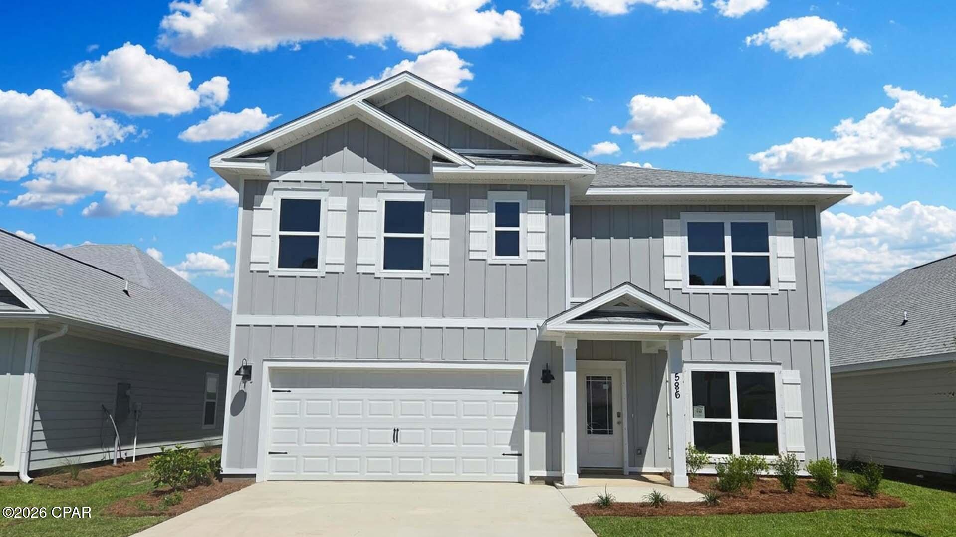 This is a two-story home offering a brightly lit open concept design on the main level with modern finishes throughout.


Upon entering this home, you will find a bright study off the foyer that leads to the concept design living space. The open concept design seamlessly connects the living and dining areas to the kitchen making this floor plan ideal for entertaining or family gatherings. Elegant features dress the main level including EVP flooring throughout the main level common areas and carpet in each bedroom and upstairs hallways, elegant quartz countertops in the kitchen and bathrooms, soft-close cabinetry, and stainless-steel appliances that include a smooth top stove, microwave, and dishwasher. An exceptional feature of this home is a guest bedroom on the main level as well as a full bathroom which allows for guests to have their own private retreat. An exceptional feature of this home is the guest bedroom and full bathroom on the main level.



The second level has an additional living area that is perfect for a game room or media area. The primary bedroom has a private ensuite bathroom which has a large soak tub, separate shower, double vanity with quartz countertops, and spacious walk-in closet. Leaving the primary bedroom, you will see the generously sized laundry room and another guest bedroom. Continuing along the hall you wind two additional bedrooms and a shared bathroom with a double vanity and separate water closet.