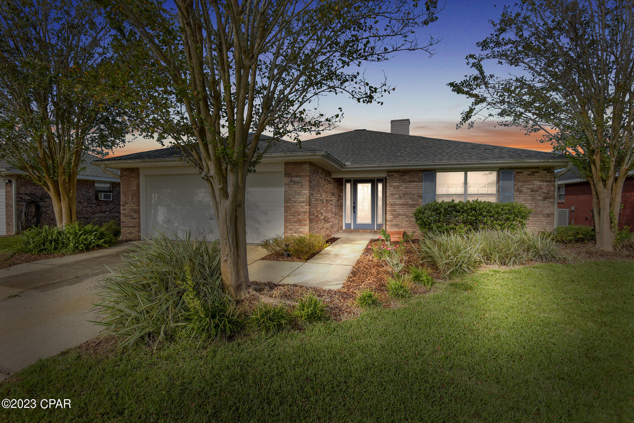 Truly a lovely brick home in the desirable Brentwood subdivision! Beautiful curb appeal-This 3 bedroom, 2 bath home with a split bedroom floor plan. The leaded glass front door leads into the spacious living room with high ceilings and beautiful fireplace. French doors in the living room go out to large screened patio. The kitchen is amazing with plenty of space, lots of cabinets and a breakfast bar overlooking the dining area, Master suite has cathedral ceilings, large windows, walk in closet, and double sinks. Pride in ownership shows throughout this home. Age sq. footage and rooms sizes are approx. and must be verified by buyer.