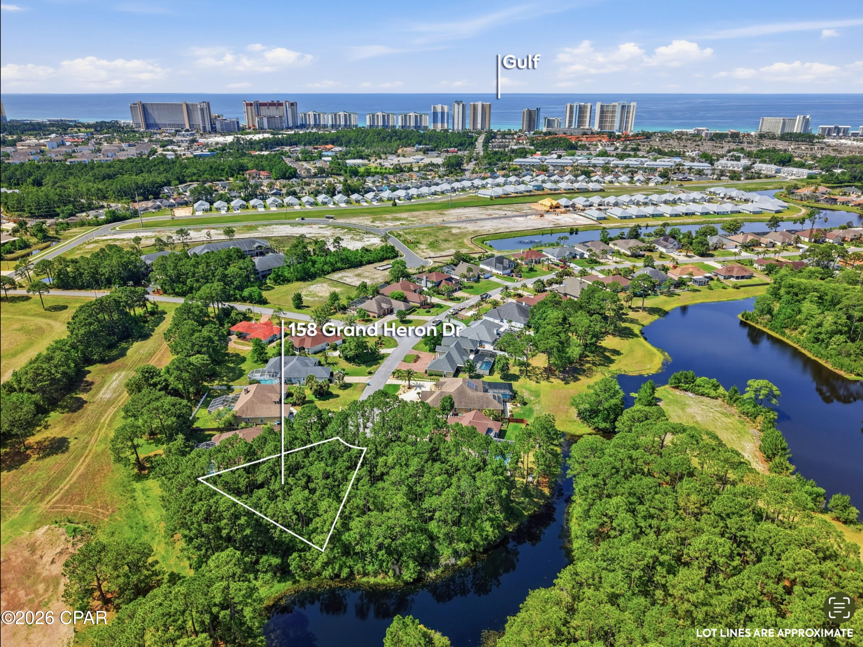 Ready for a CHANGE? CREATE your NEXT MOVE to your BEST LIFE on this INCREDIBLE  WATERFRONT HOMESITE, one of the last available in THE GLADES, one of Panama City Beach's most BEAUTIFUL ESTABLISHED communities. With the ADJACENT LOT ALSO AVAILABLE, this is a unique opportunity to build for extended family living OR for a LUXURY HOME BUILDER to create CUSTOM HOMES. The CUL-DE-SAC setting comes with an impressive 144 feet of rear frontage offering TRANQUIL WOODED and WATER VIEWS! Build your custom dream home in a location that perfectly balances SERENITY and CONVENIENCE. Enjoy remarkably low HOA fees all while staying minutes from golf courses, bridge-to-town access, and a vibrant array of dining, shopping, and entertainment. New hospital and ancillary medical services are being constructed nearby as are retail and casual dining spots. A brand new DOLLYWOOD theater, TOP GOLF, and PIER PARK shopping and dining are minutes down the highway. Gulf Coast College and the Panama City branch of Florida State University are just over the bridge toward town. The location south of Panama City Beach Parkway places you within minutes of AWARD WINNING SUGAR SHORE and EMERALD WATERS as well as LAGOON FRONT and GULF FRONT DINING destinations. For more convenience...THREE access points into THE GLADES, two at LIGHTED INTERSECTIONS! Another CONVENIENCE...retrieve YOUR MAIL at the end of YOUR OWN DRIVEWAY! This GOLF CART COMMUNITY is home to a great new addition, the POPULAR DUPLIN WINERY offering a WELL-stocked GIFT SHOP and LIVE ENTERTAINMENT! Come pour a glass to CELEBRATE your DECISION to CHANGE your LIFE! The ADJACENT LOT is also for sale! The outlines on the lots are meant to give a general idea of their locations and are NOT precise.
